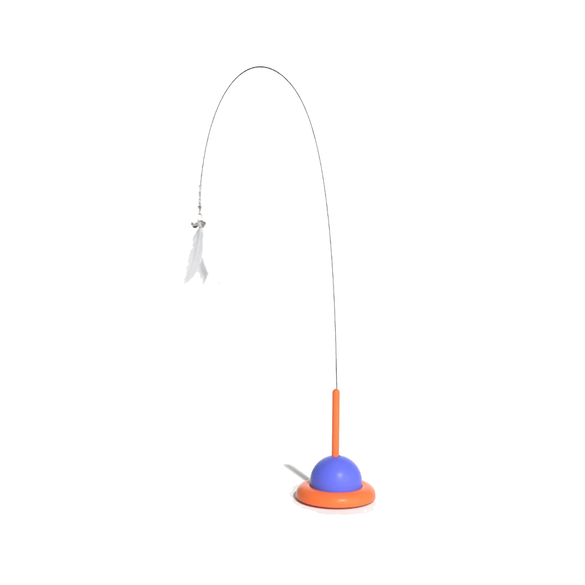 Suction Base Wire Cat Teaser Wand 3.6" Length X 3.6" Width X 36.7" Height 5