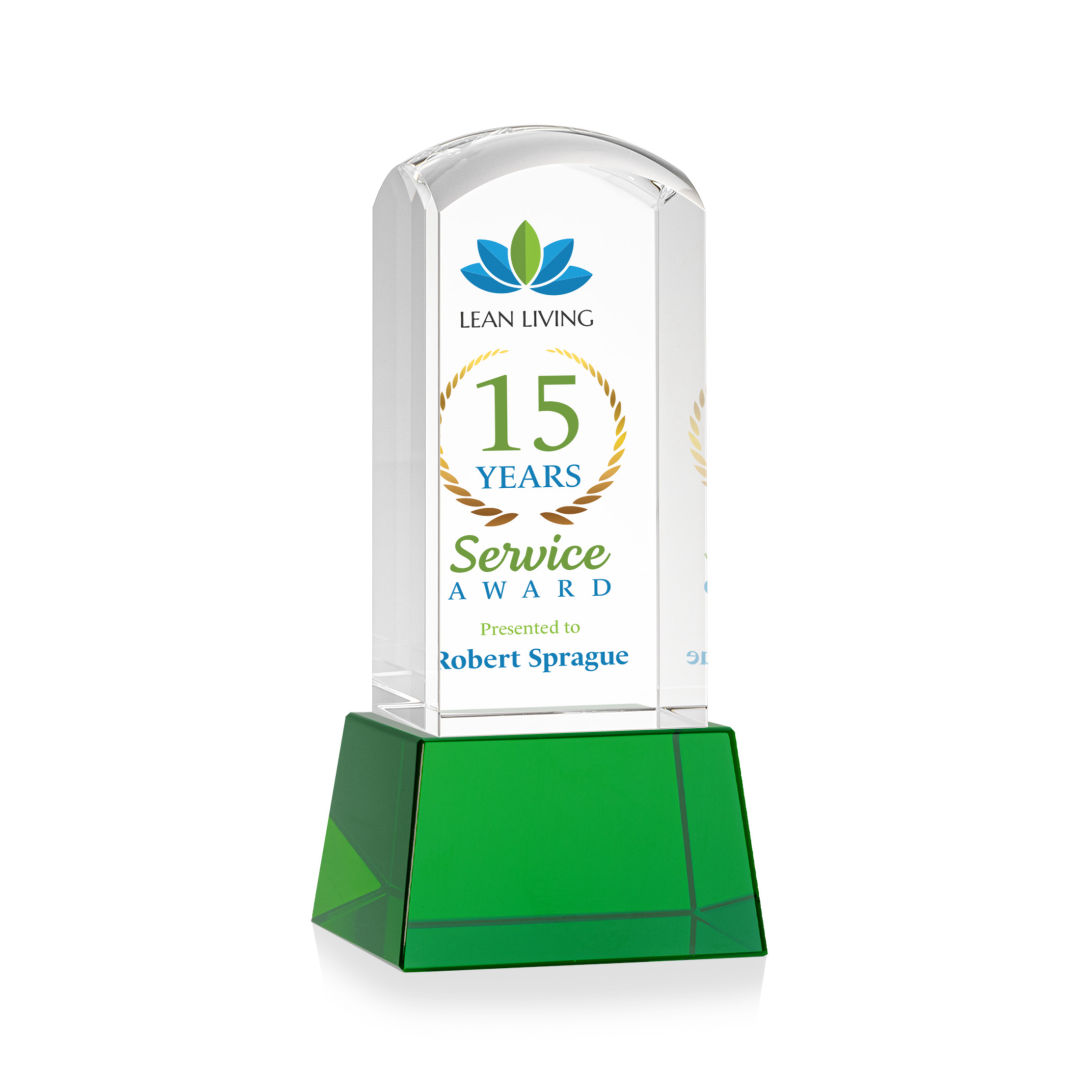 Silkwood VividPrint™ Award on Base - Green 4