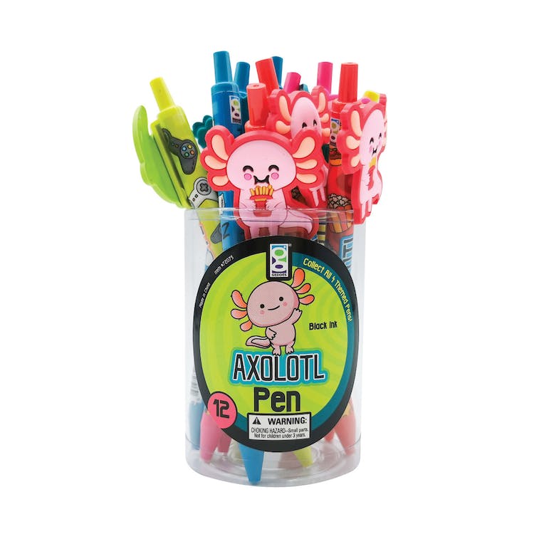 Axolotl Retractable Pens - Black Ink 4 Styles 1