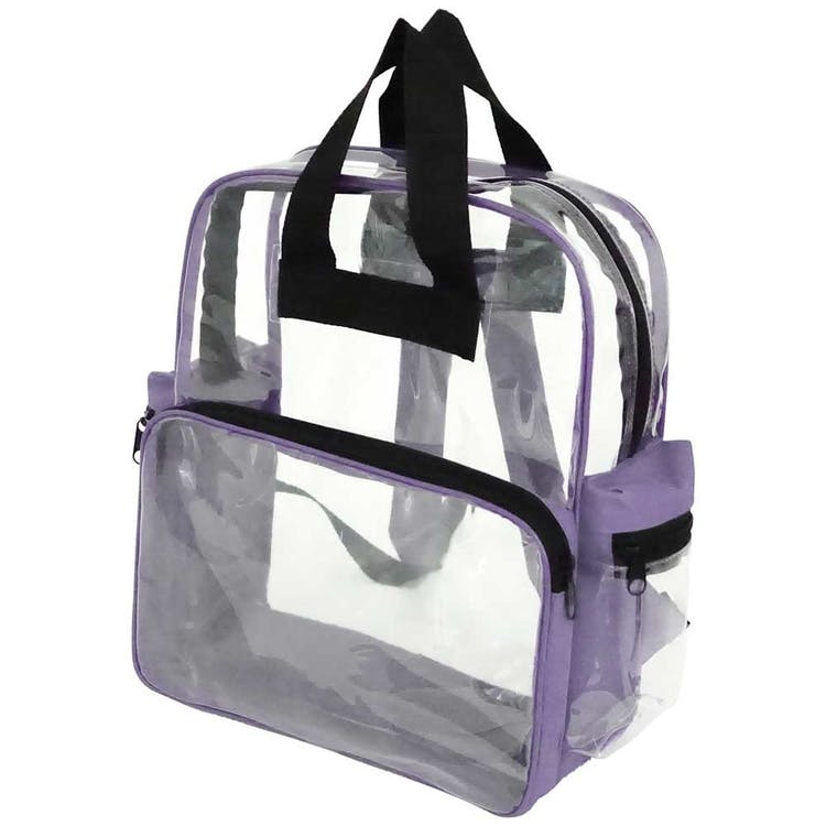15" Clear Backpacks - Lavender Trim 2