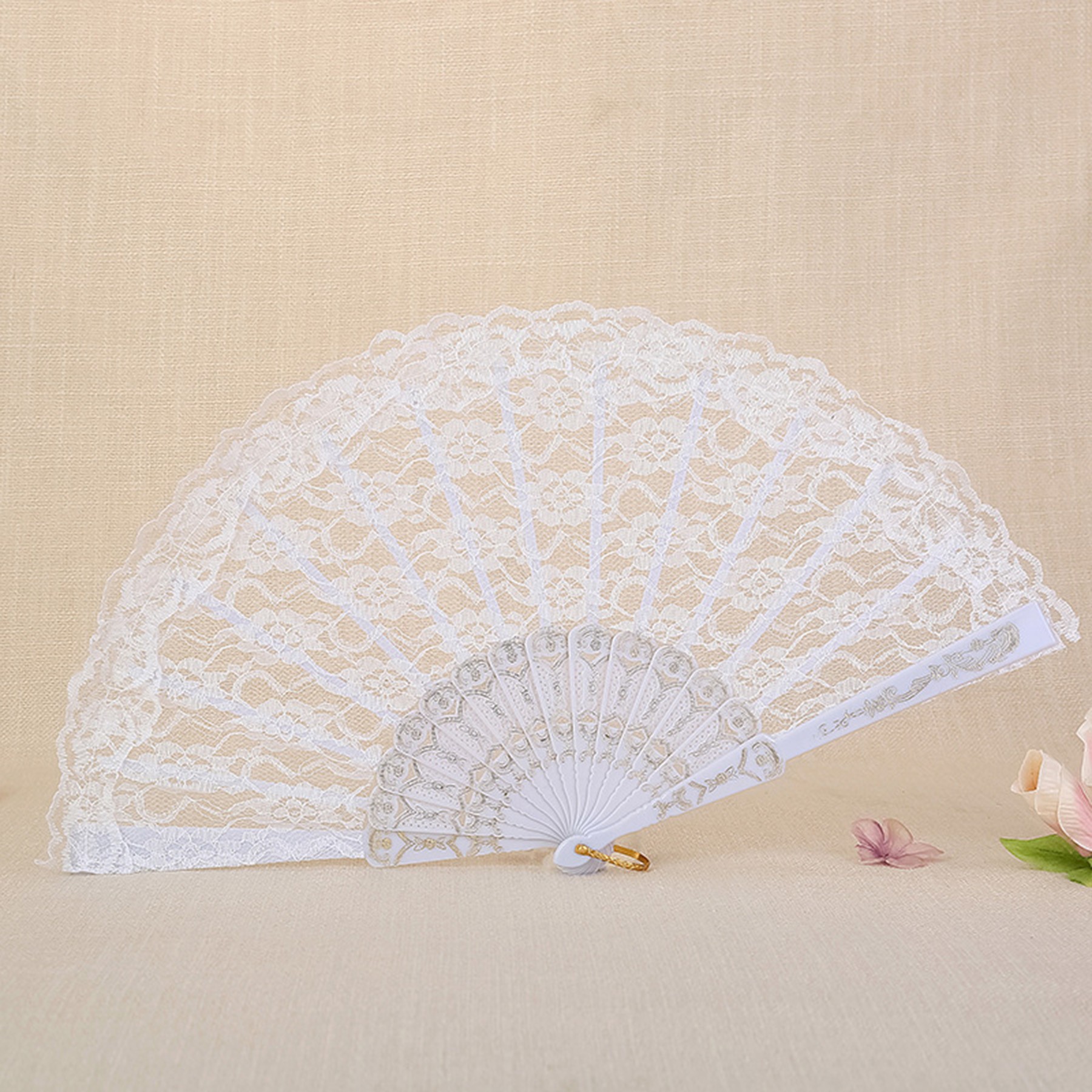 European Vintage Lace Folding Fan 3