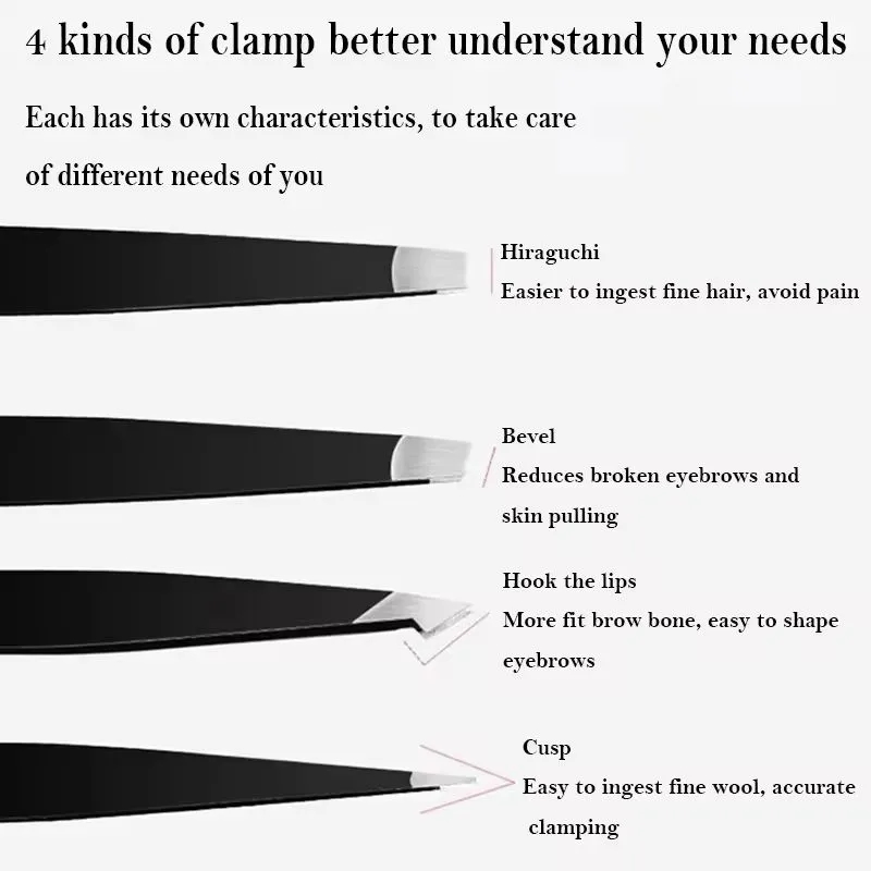 Professional Stainless Steel Tweezers Set with Travel Case 3