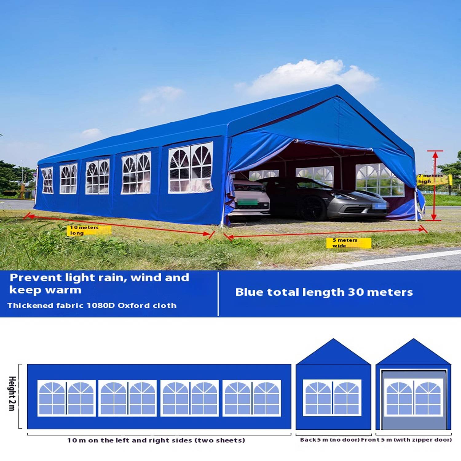 Thickened Windproof Rainproof Cold Proof Camping Tent 4
