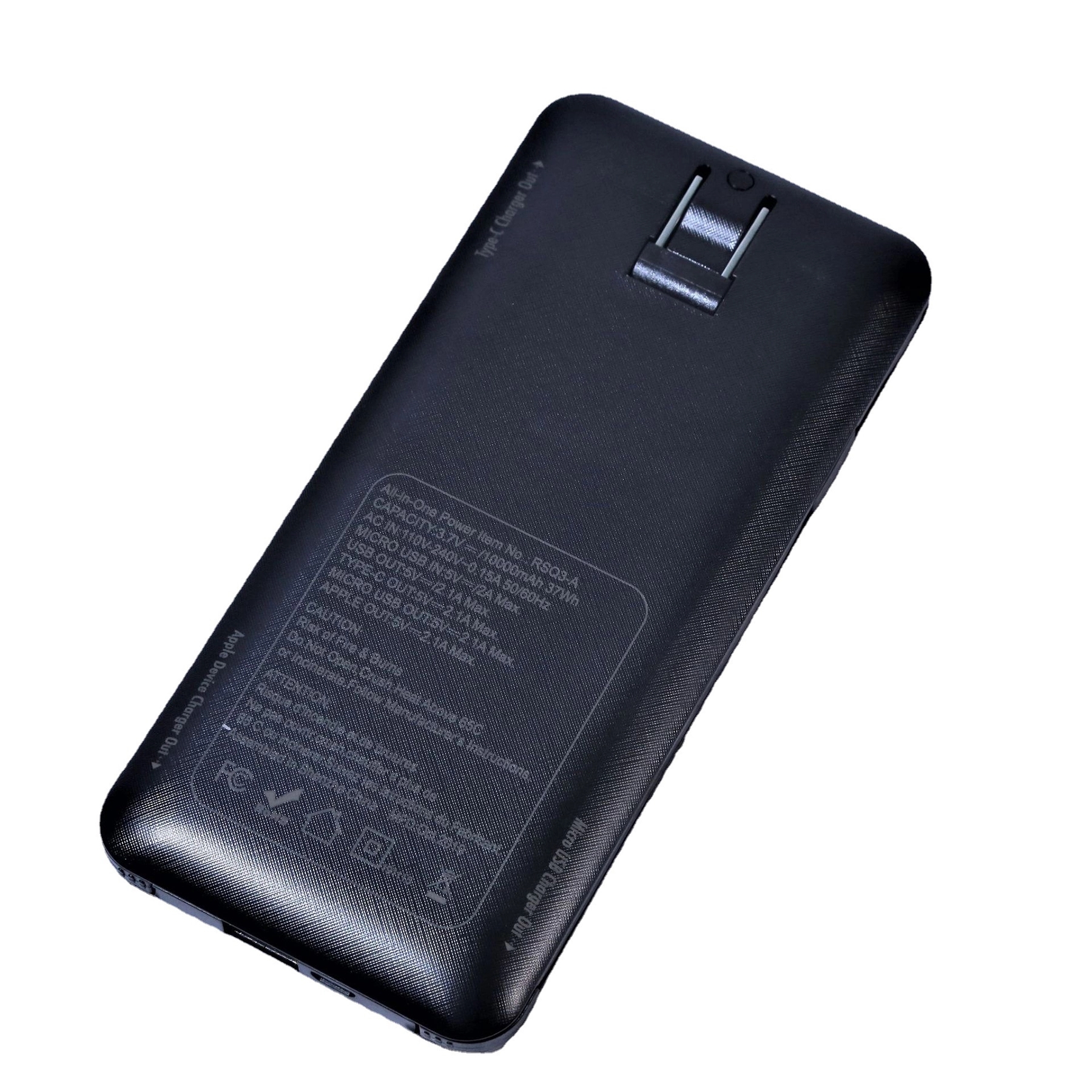 10000Mah Slim Usb C Power Bank With Built-In Ac Wall Plug 4