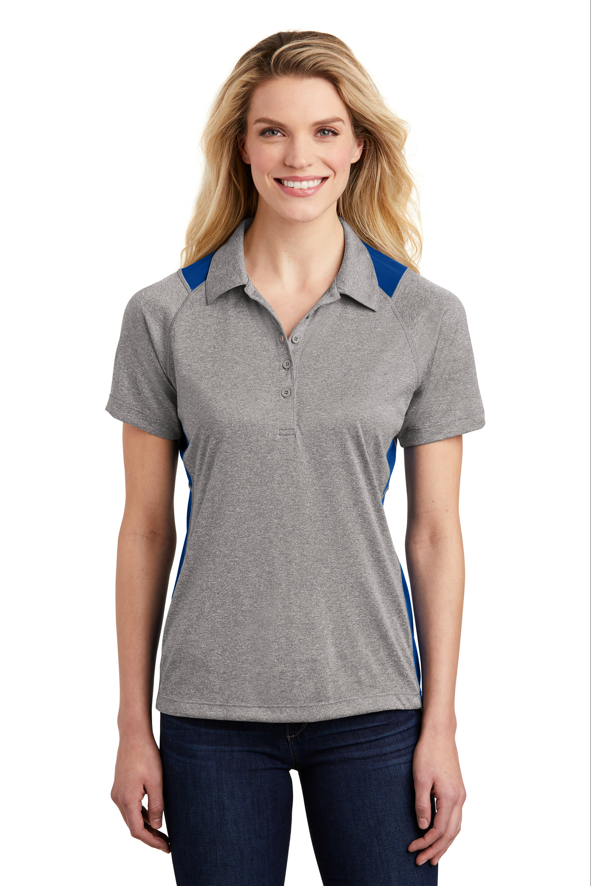 Sport-Tek® Women's Heather Colorblock Contender Polo 31