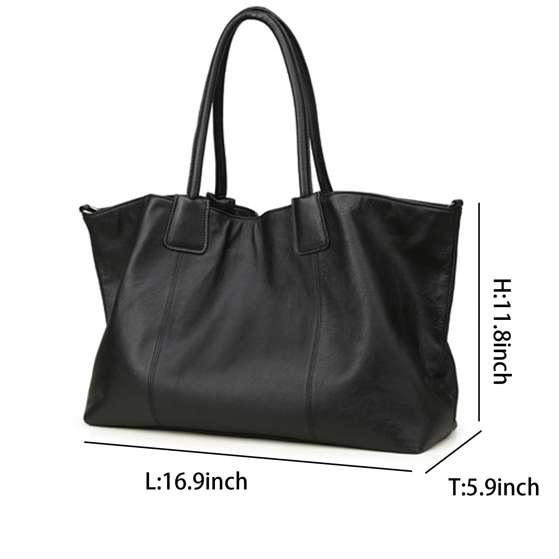 Soft Genuine Leather Top-handle Purse for Women 3
