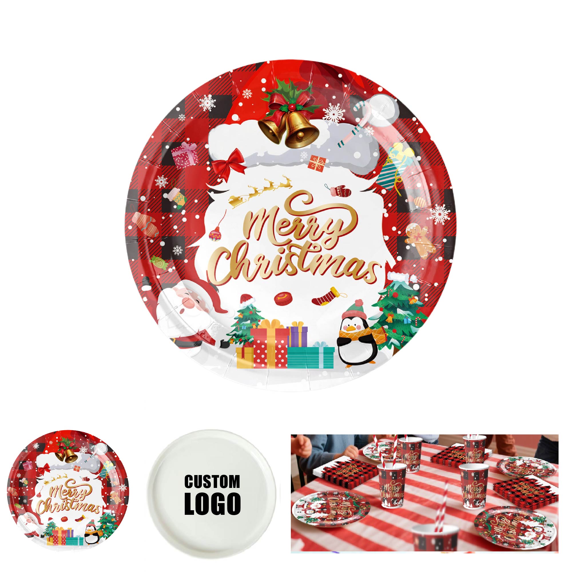 MOQ 50 pcs Xmas Party Plates 2