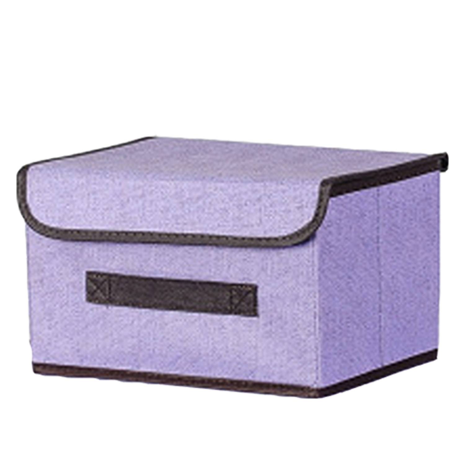 Linen Foldable Storage Box w/ Flip Lid 11