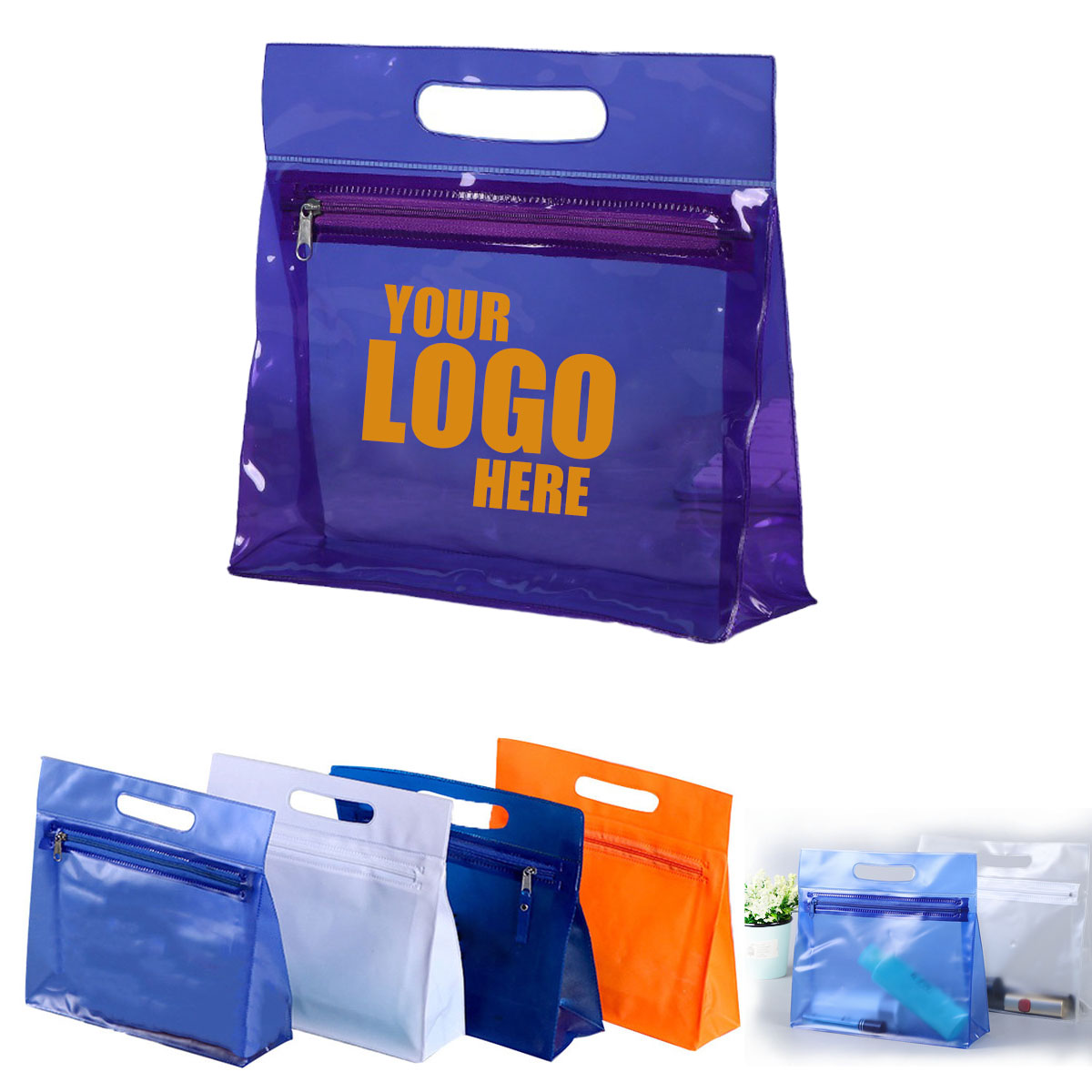 Transparent PVC Cosmetic Zipper Pouch 2