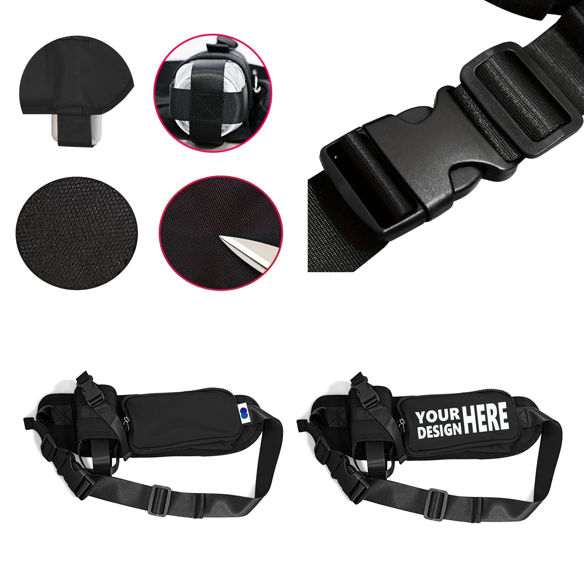 MOQ100 Waterproof Waist Bag For Sports 2