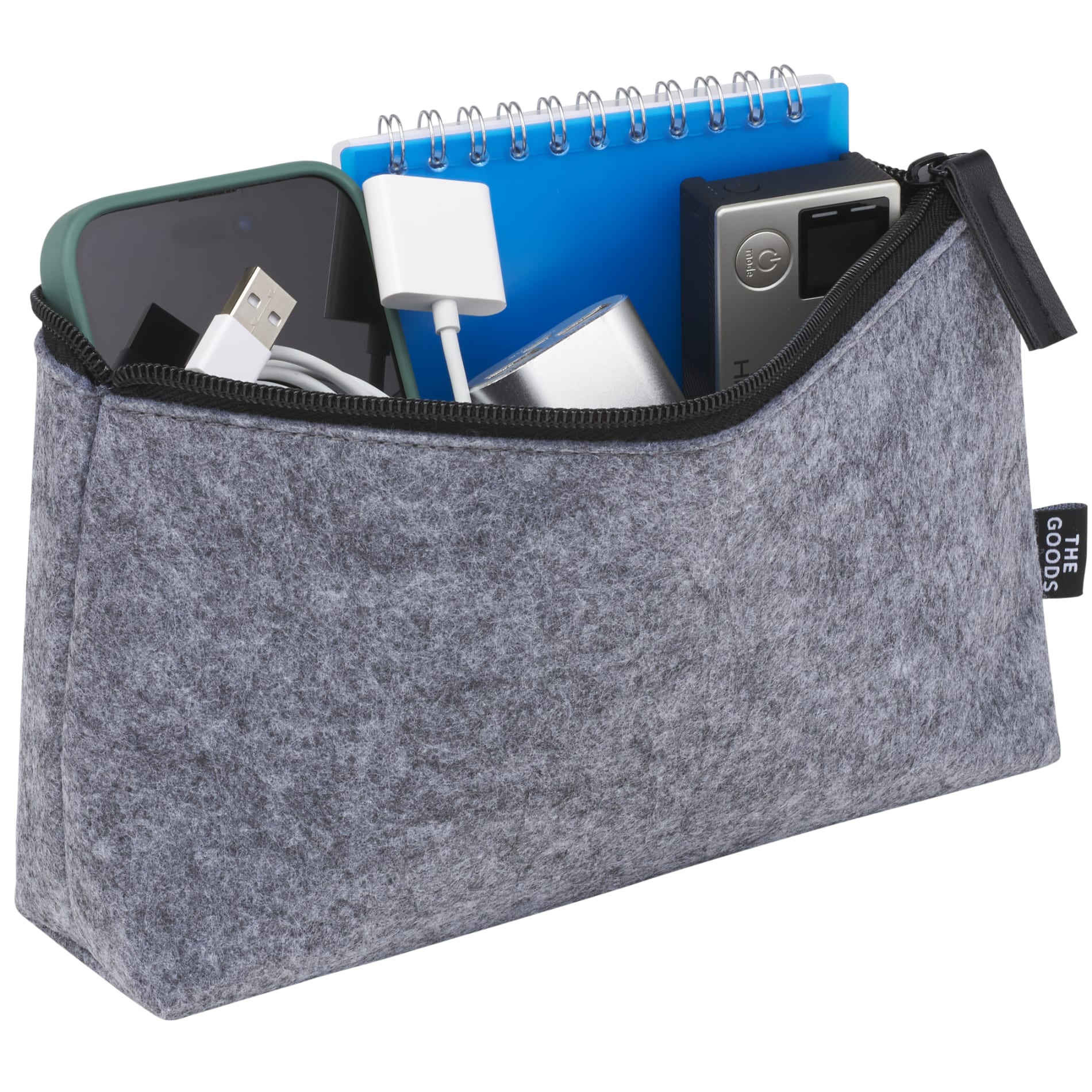 THE GOODS™ Recycled Felt Zippered Pouch 11
