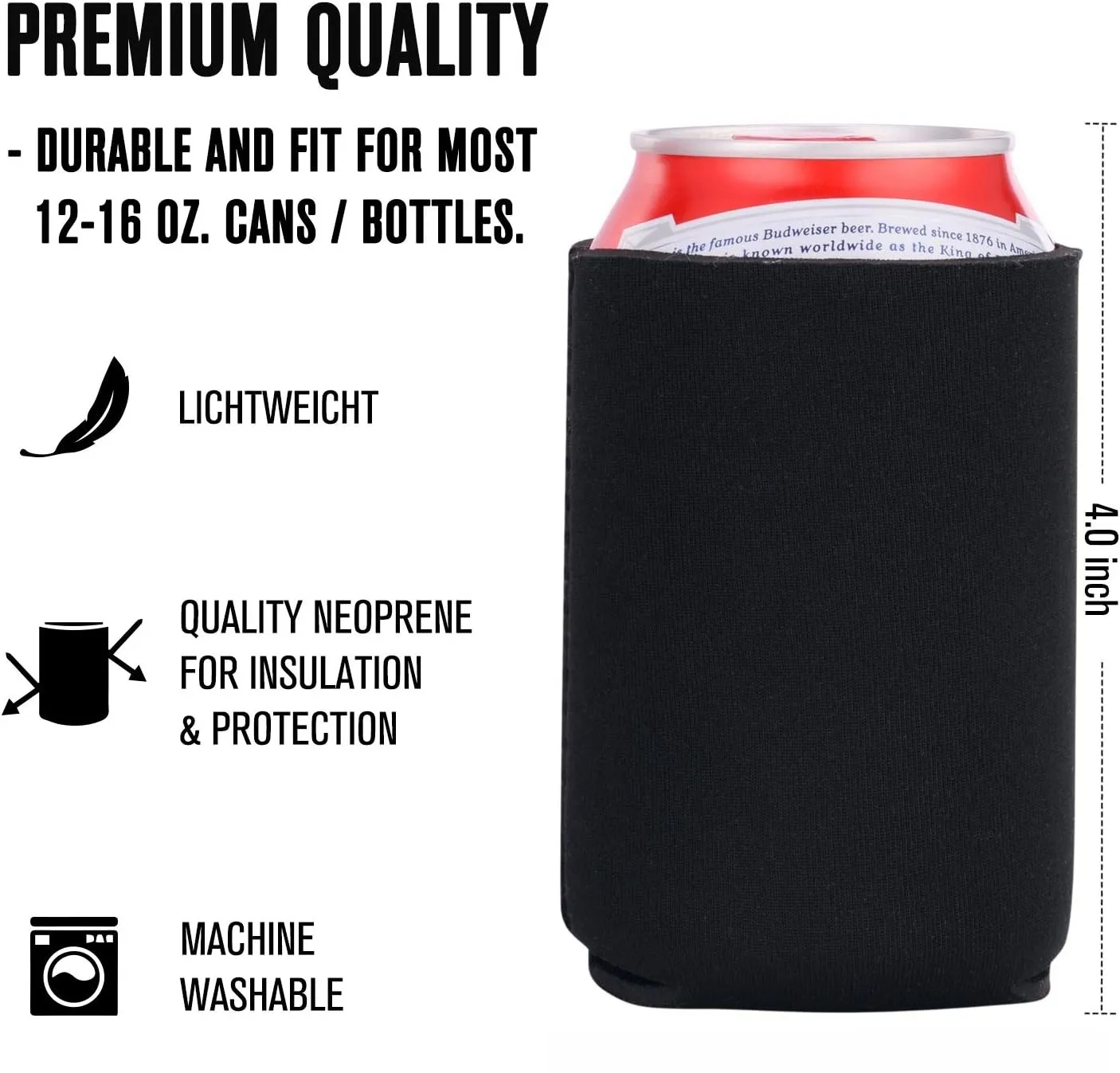 Can Sleeve Cooler Insulated with neoprene, custom koozie with logo imprint 2