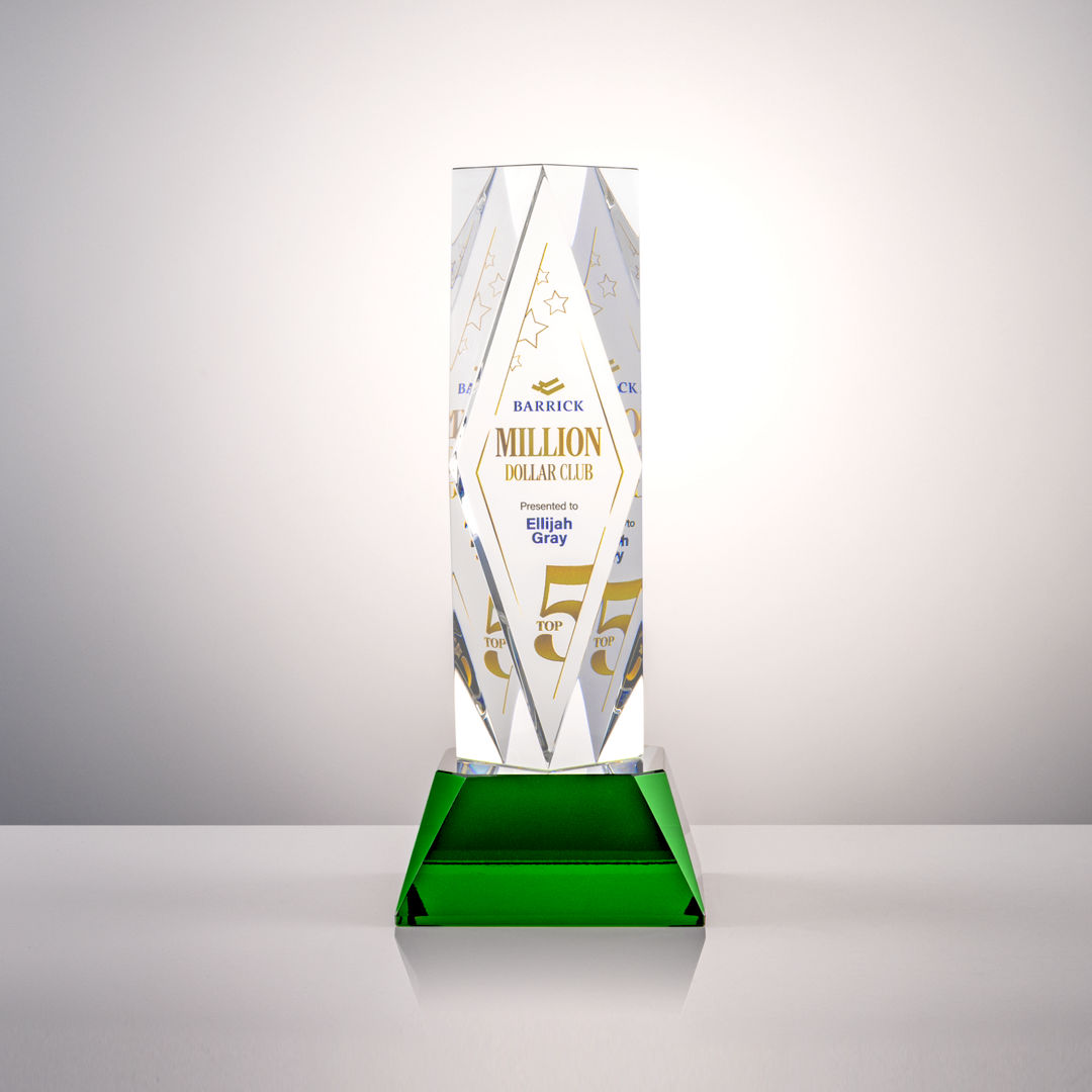 President VividPrint™ Award on Base - Green 1