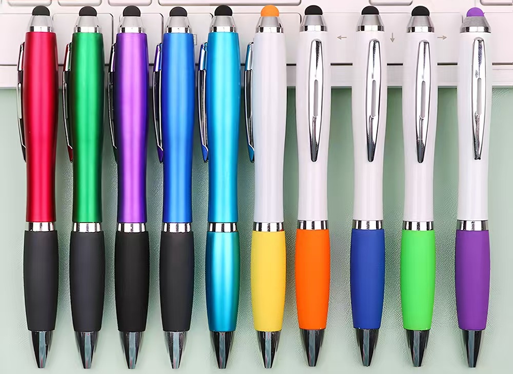 Colorful Click Pen With Stylus 8