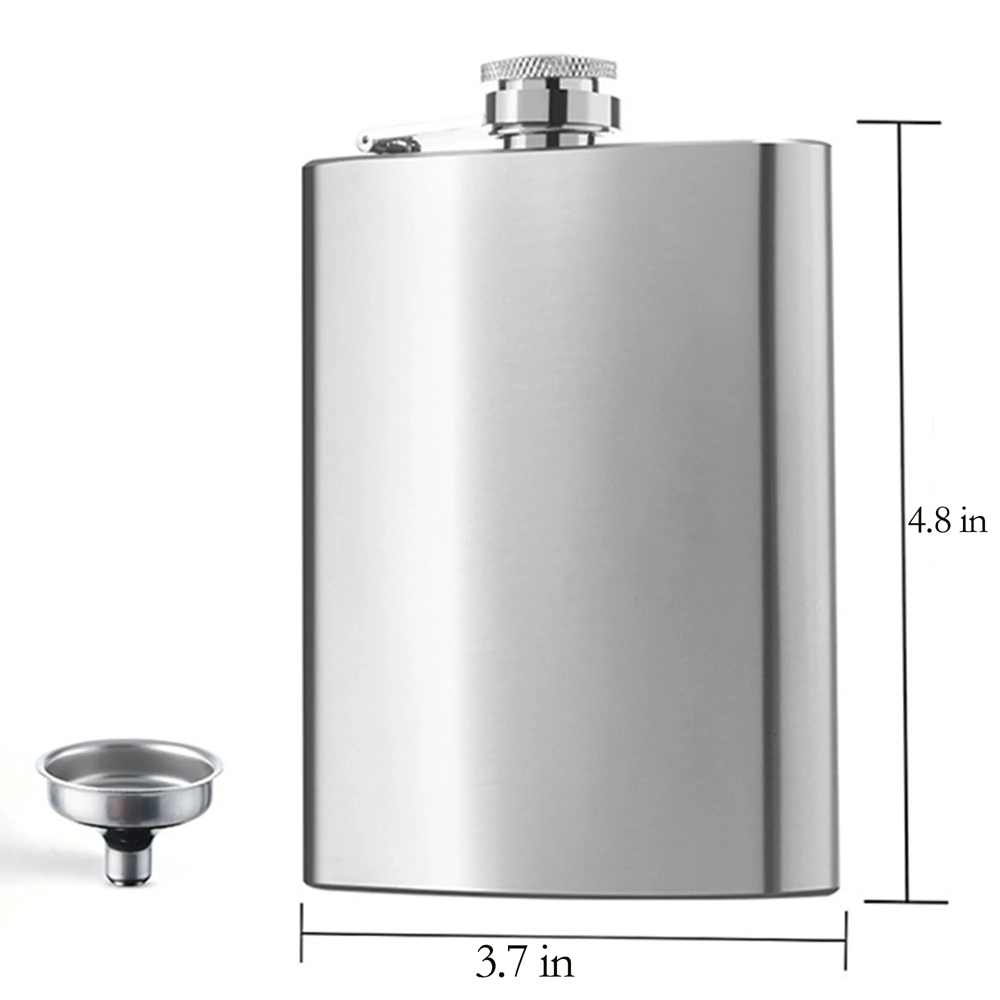 8 Oz Stainless Steel Flask with Funnel 2