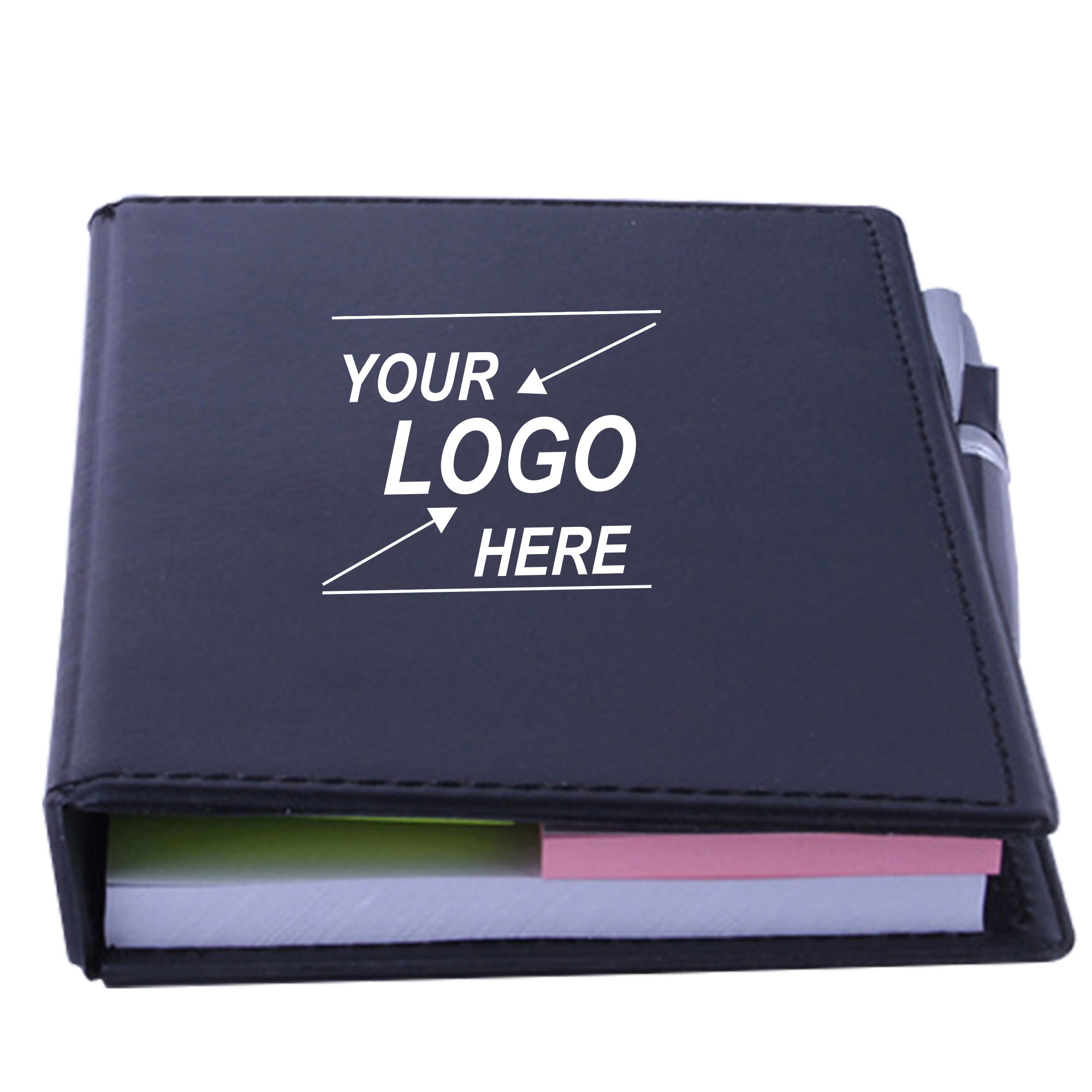 Memo Pad Holder w/Pen and Sticky Notes 3