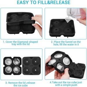 4 Diamond Ice Cube Molds 2
