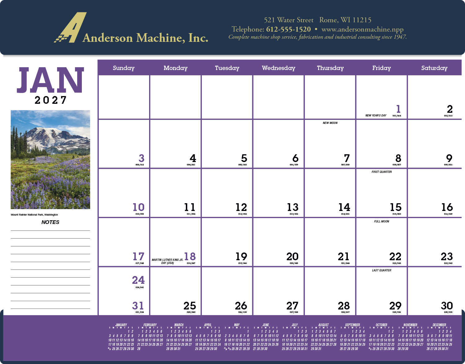 Triumph® Calendars Scenic Desk Pad 28