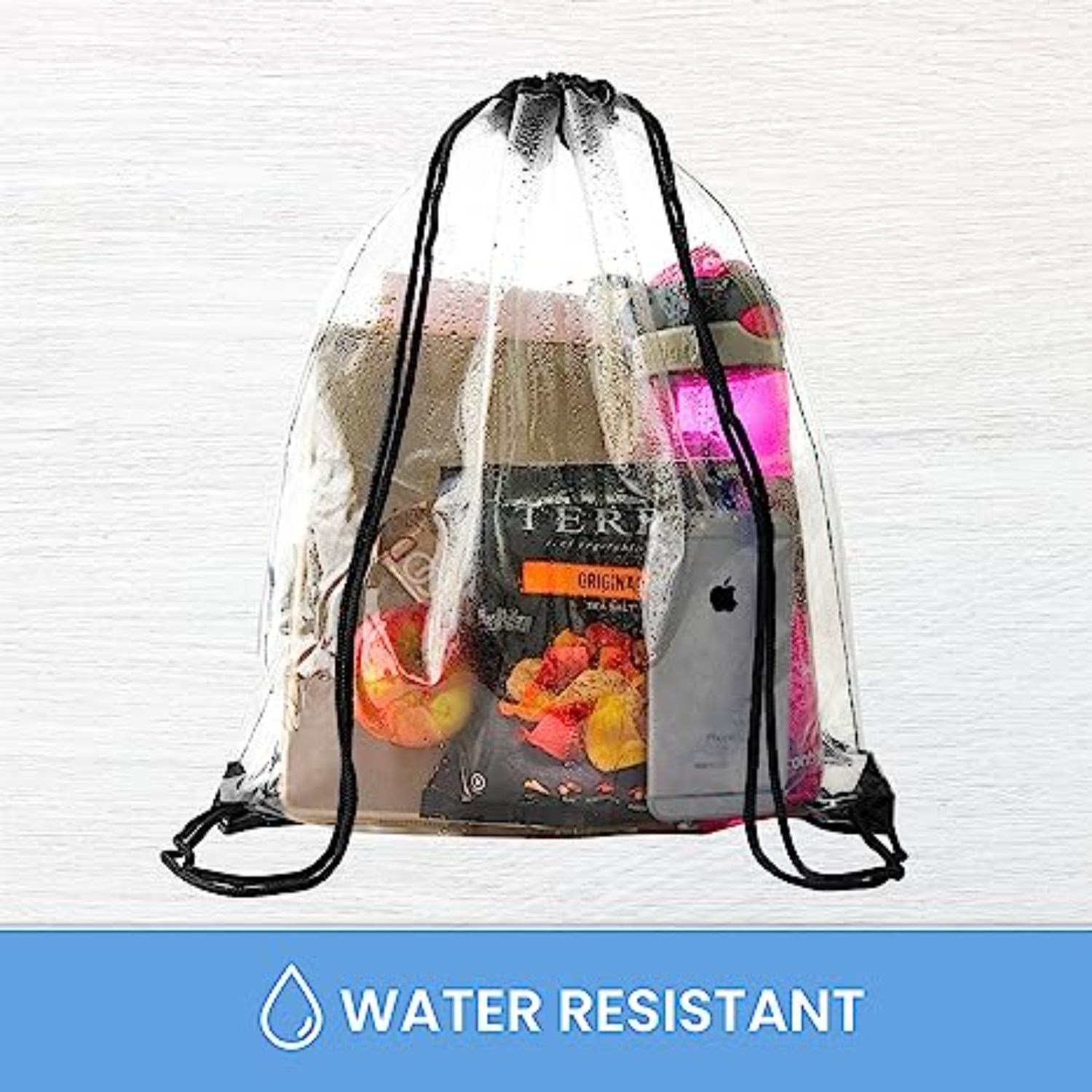 Stadium Approved Cinch Sacks Bag Clear PVC Drawstring Backpack 5