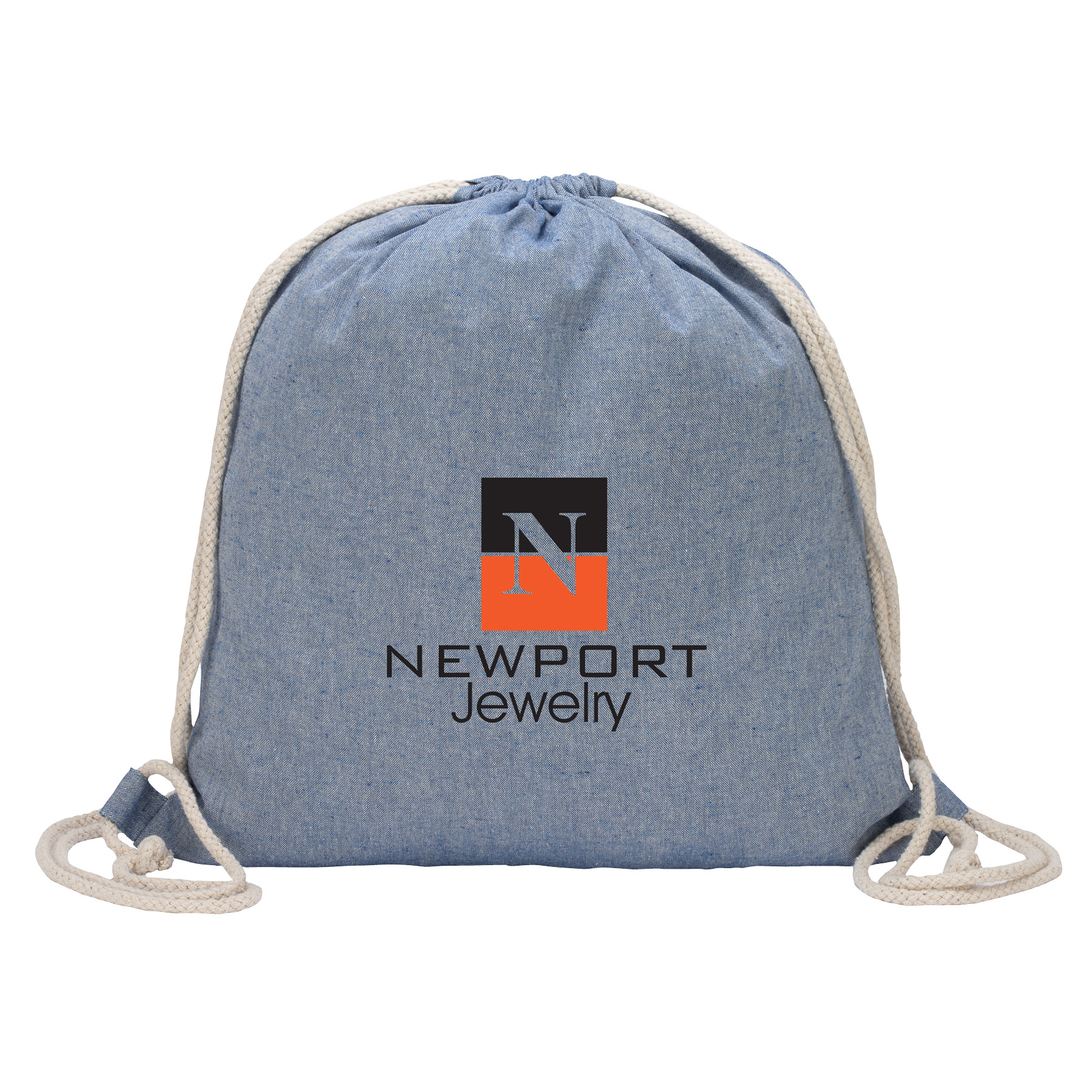 Huron Recycled Cotton Drawstring Tote 19