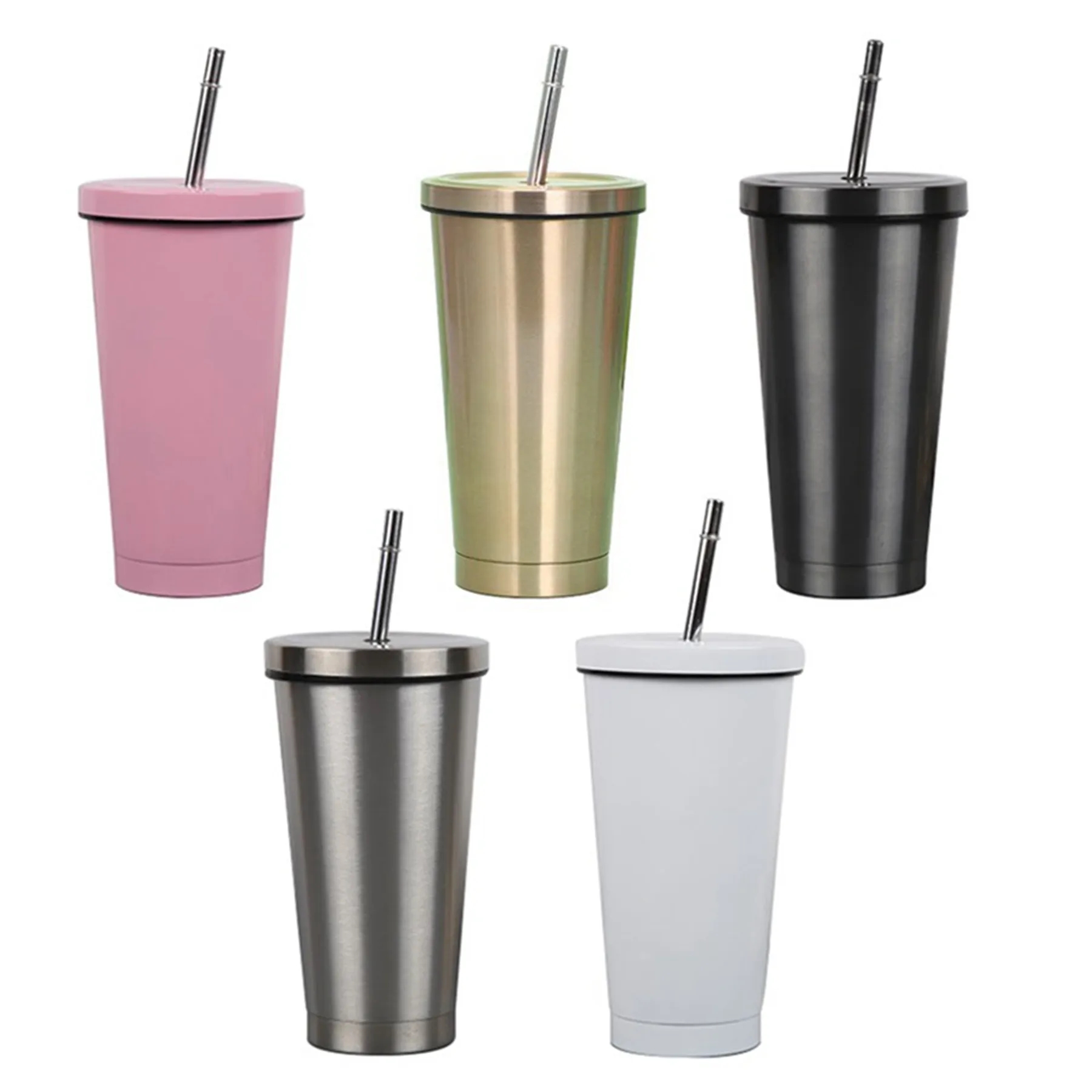 17 oz Custom Stainless Steel Tumbler with Lid & Straw 7