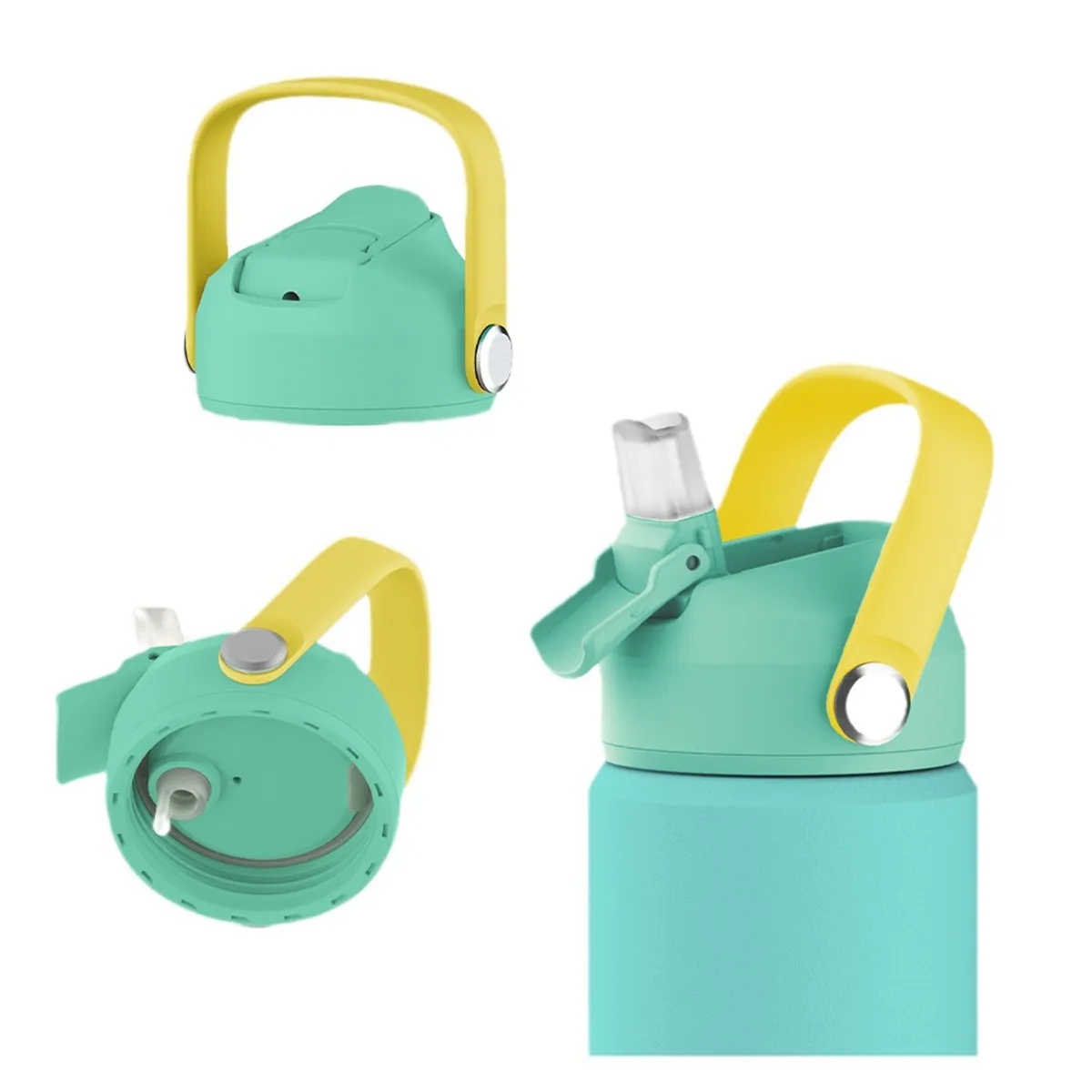 Modern Kids Water Bottle with Straw Lid 3