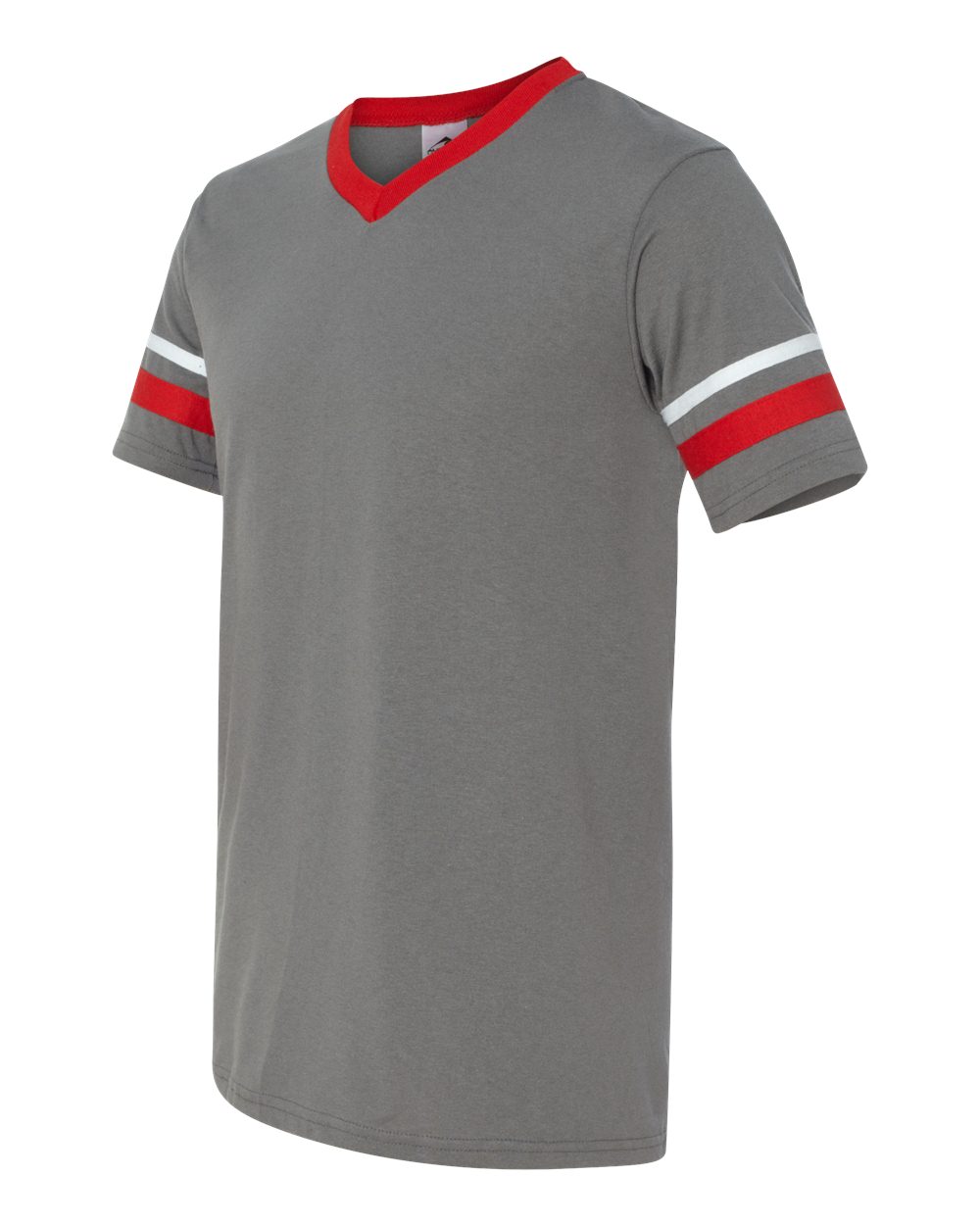 V-Neck Jersey with Striped Sleeves - 360 31