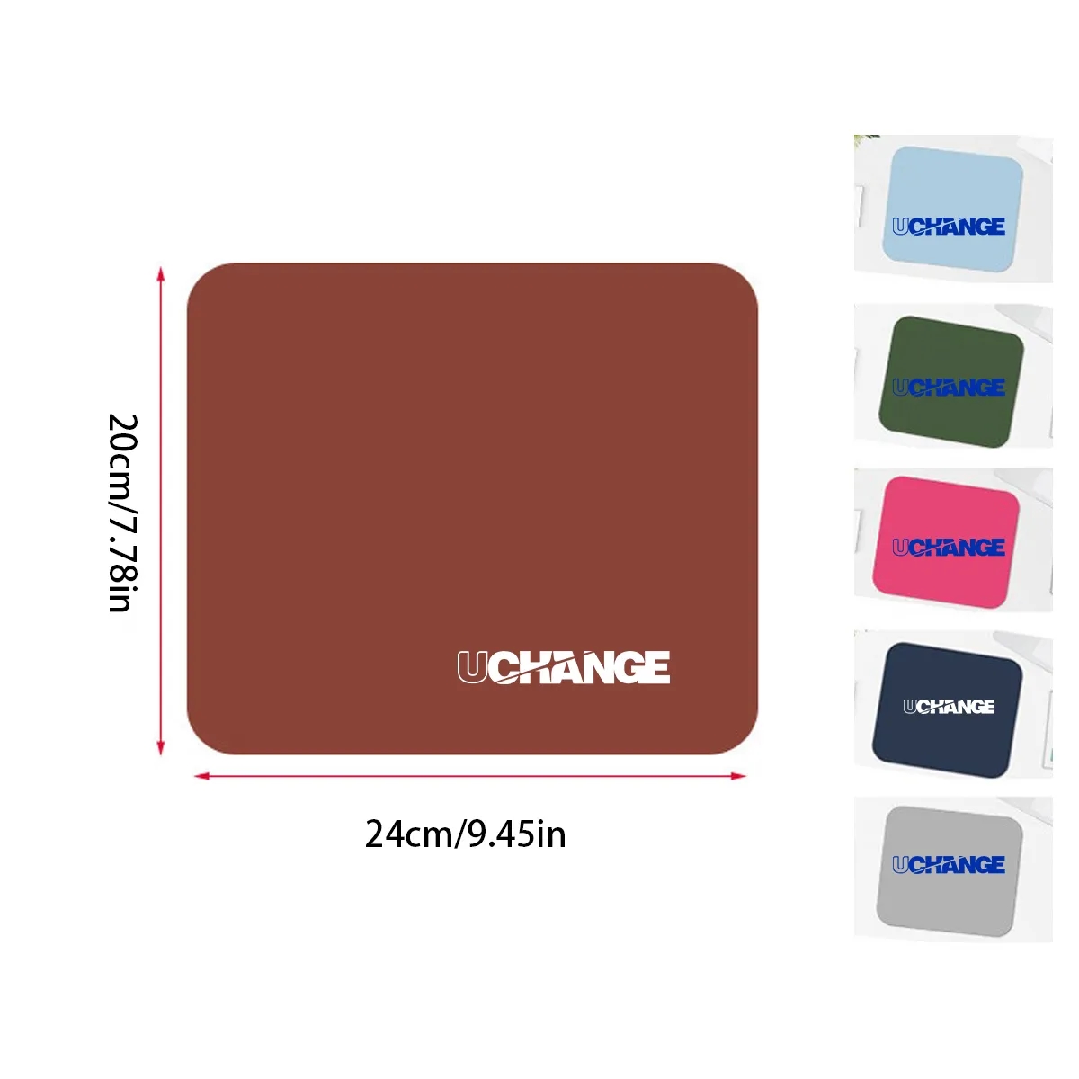 Reversible PU Leather Mouse Pad Small Waterproof 2