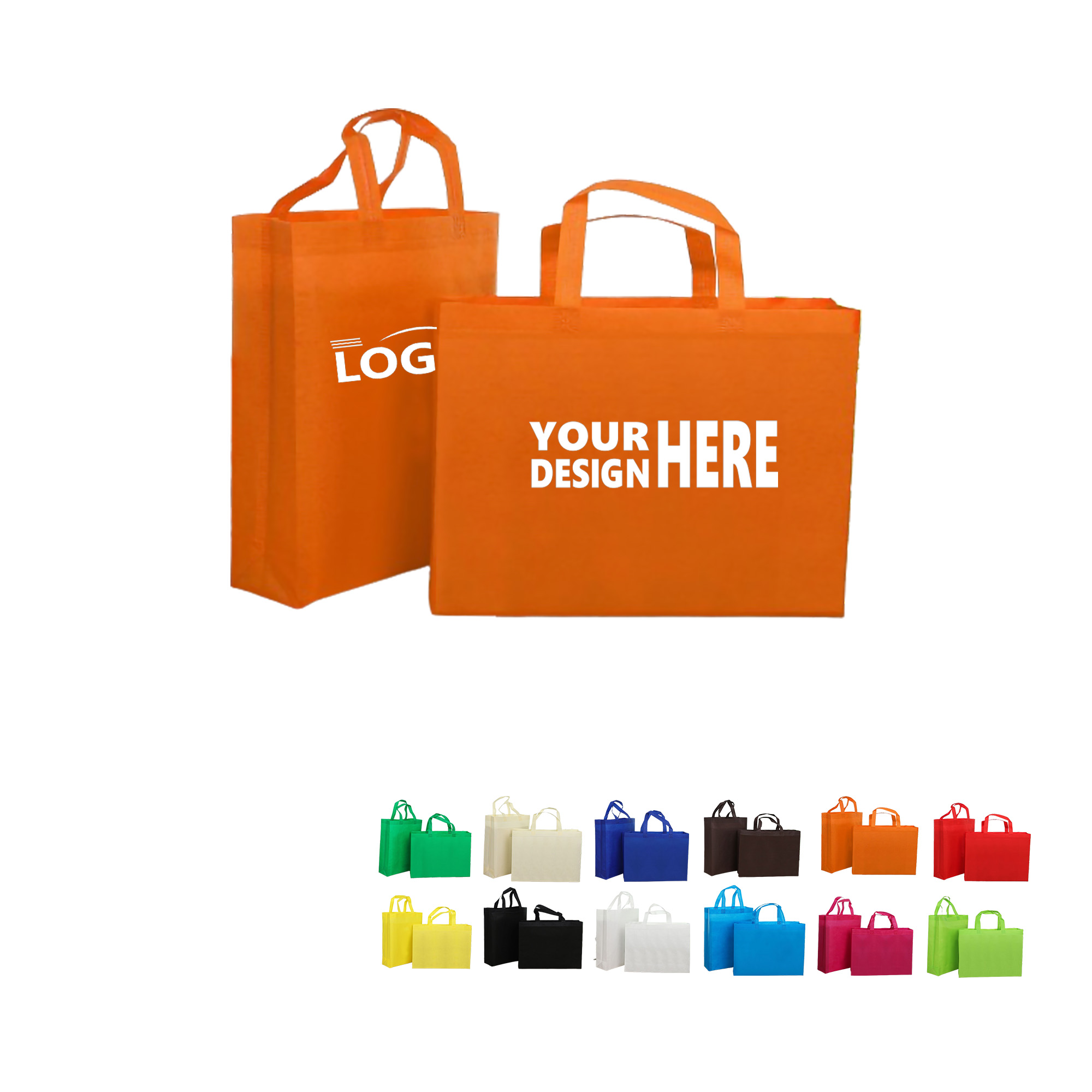 Printed Promotional Reusable NonWoven Shopper Tote Bag 10