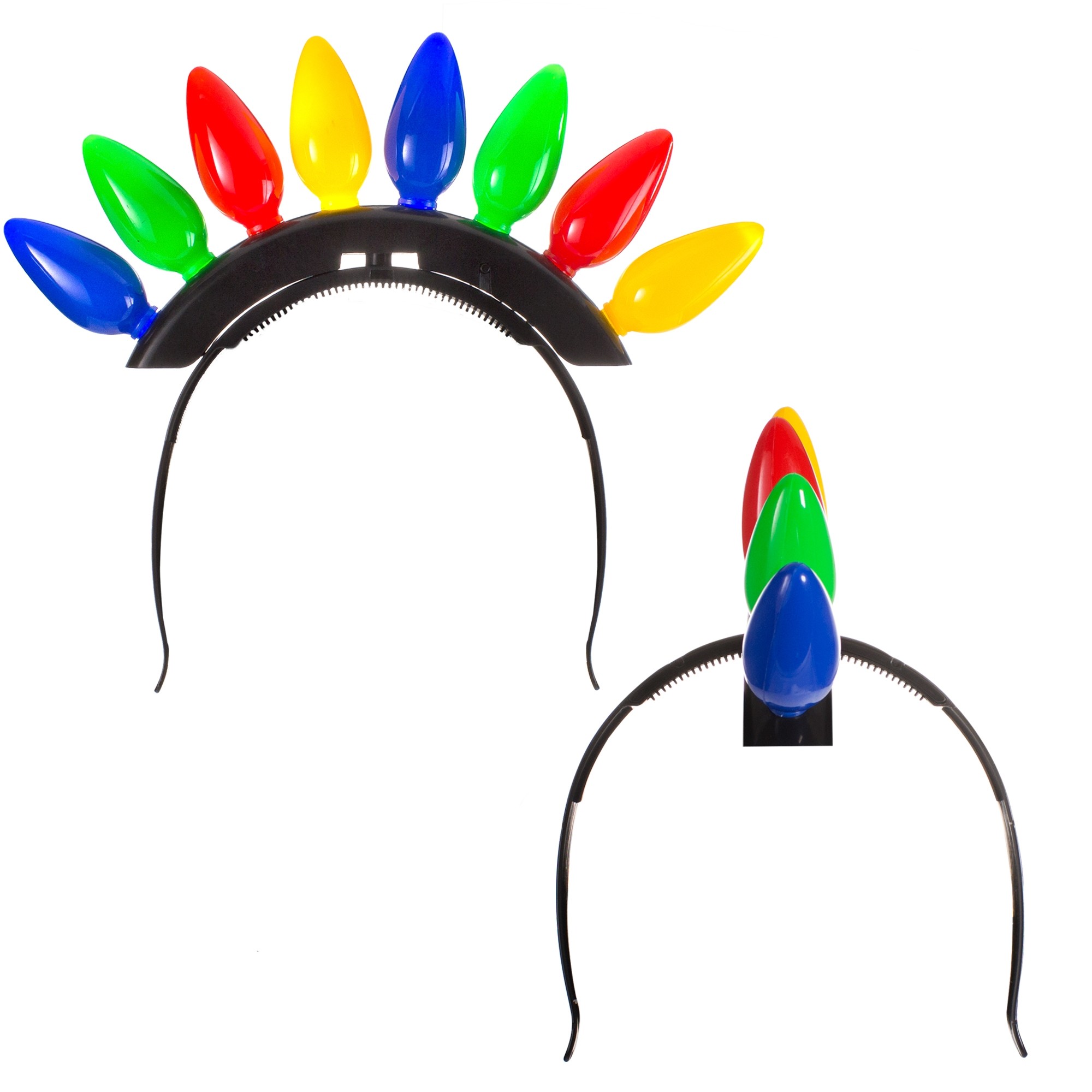 Christmas Bulb LED Mohawk Headband 4
