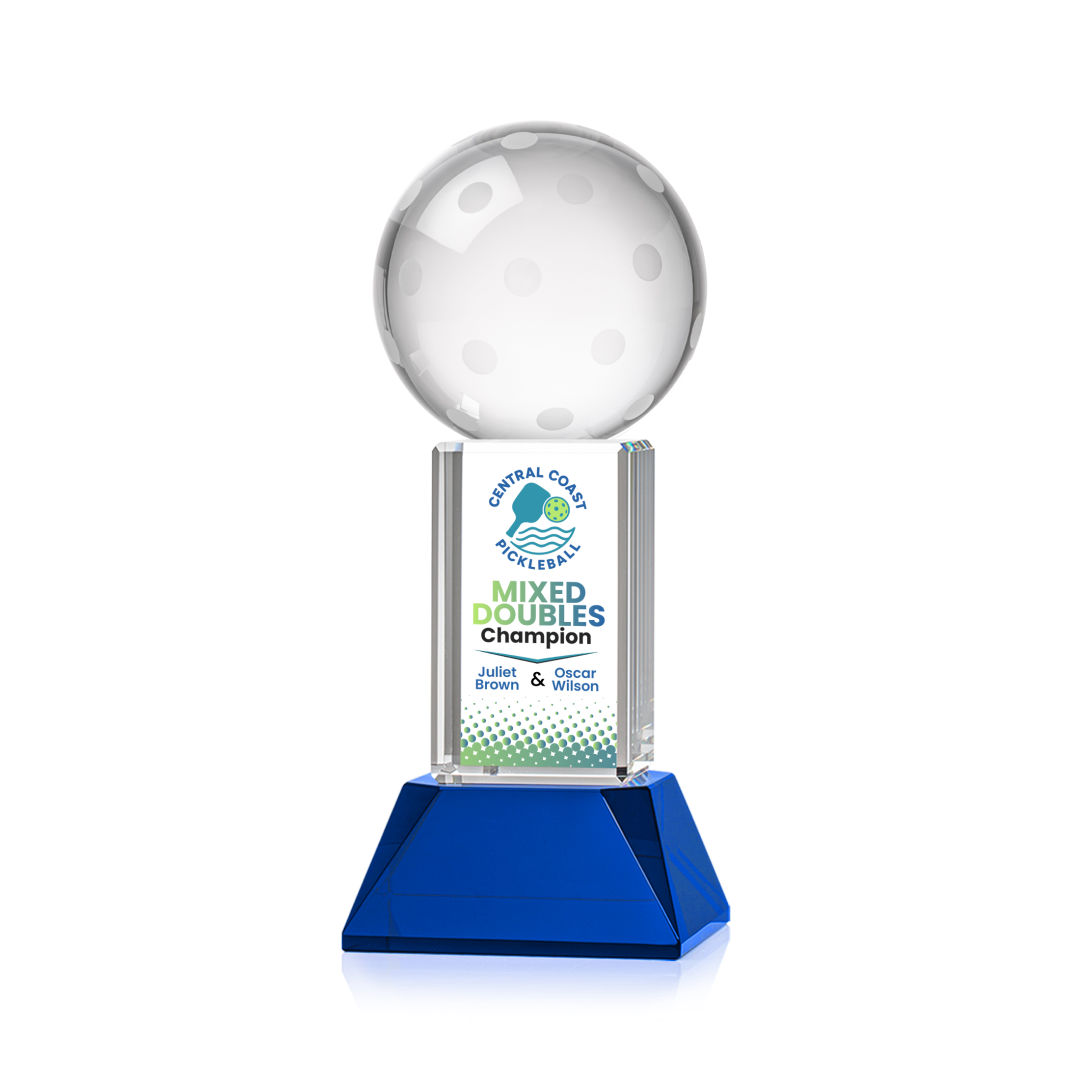 Pickleball VividPrint™ Award on Stowe Base - Blue 16
