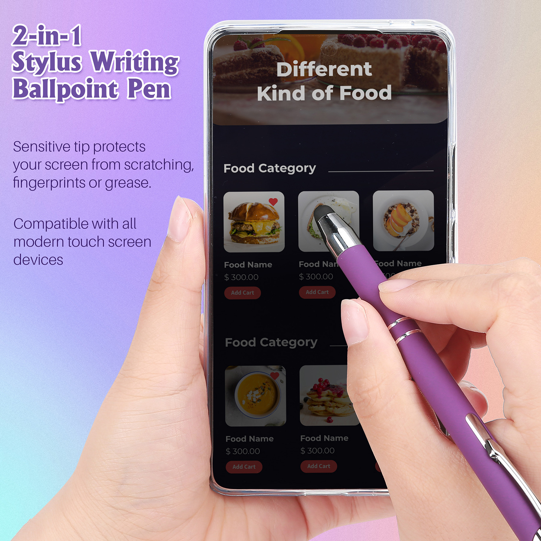 Executive Metal Aluminum Barrel Stylus Pen 4