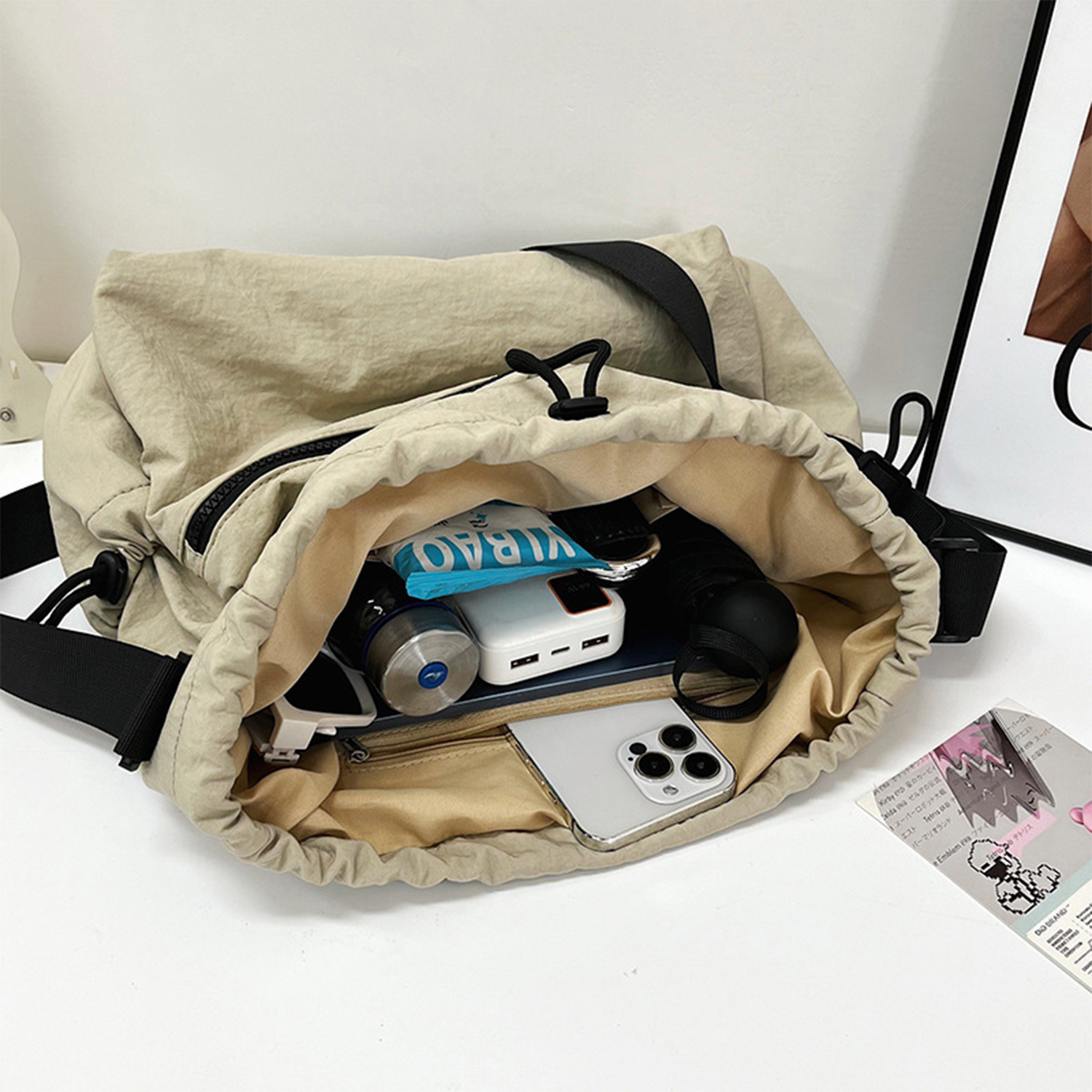 Crossbody Shoulder Bag w/ ZIpper Pockets 3