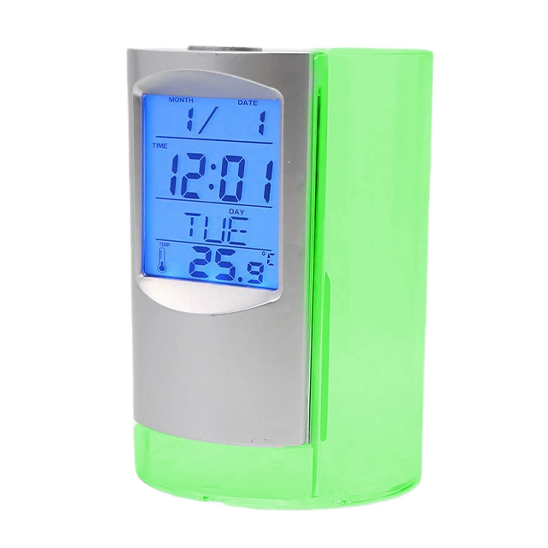 Desktop Alarm Clock Pen Holder 2