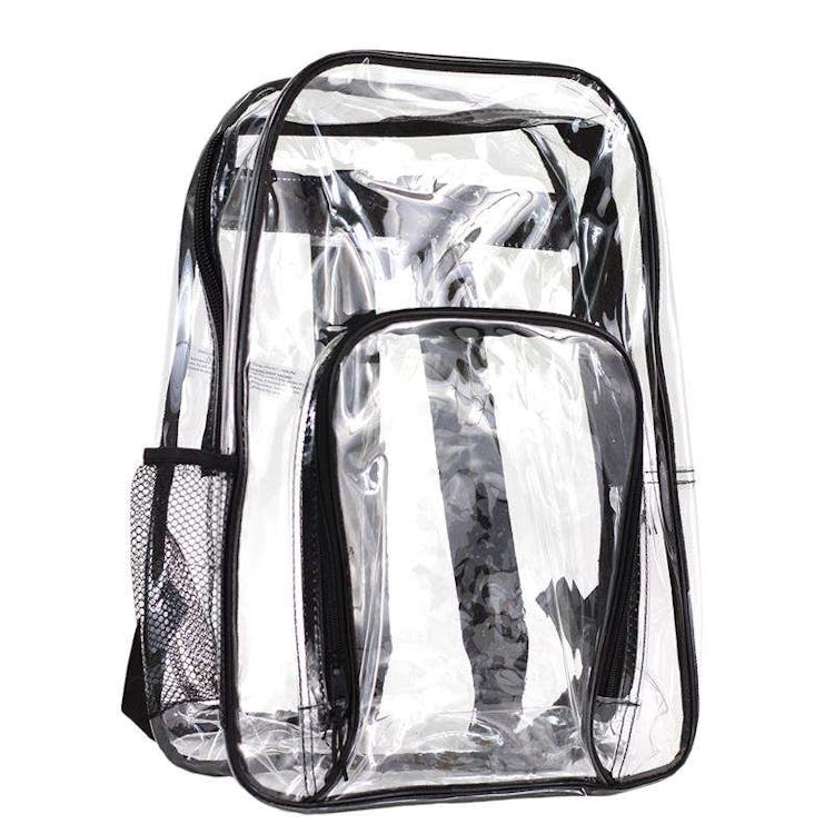 BigBox Clear Backpacks Black Trim 15" 1