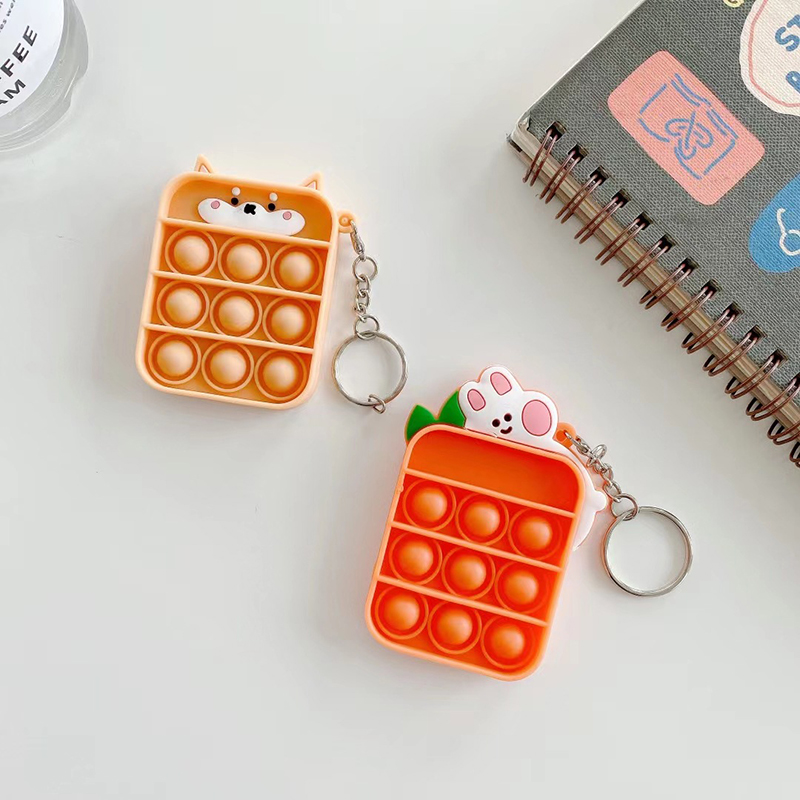 Silicone Squeeze KeyChain Toy for Adults Kids 11