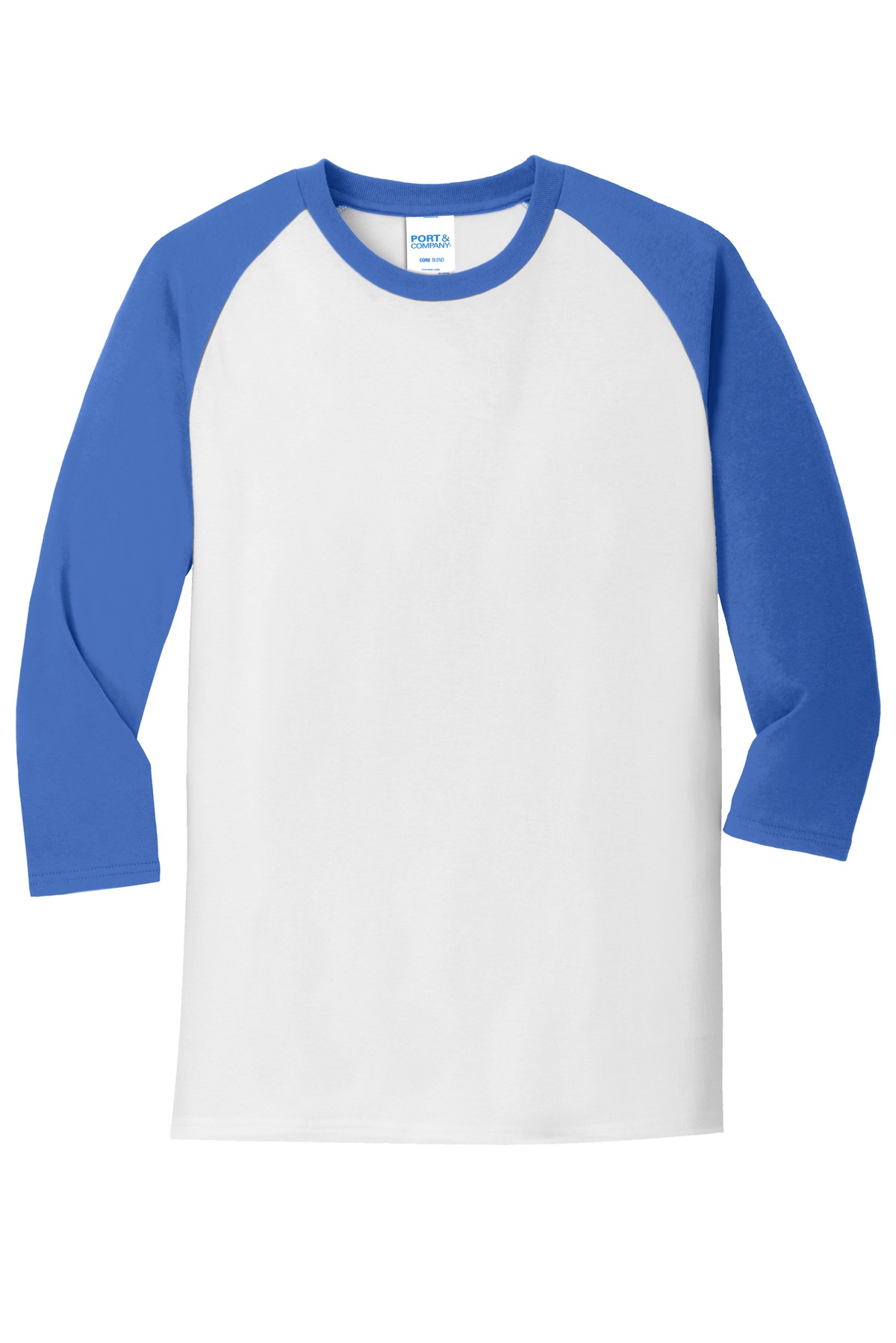 Port & Co Core Blend 3/4-Sleeve Raglan Tee. PC55RS 43