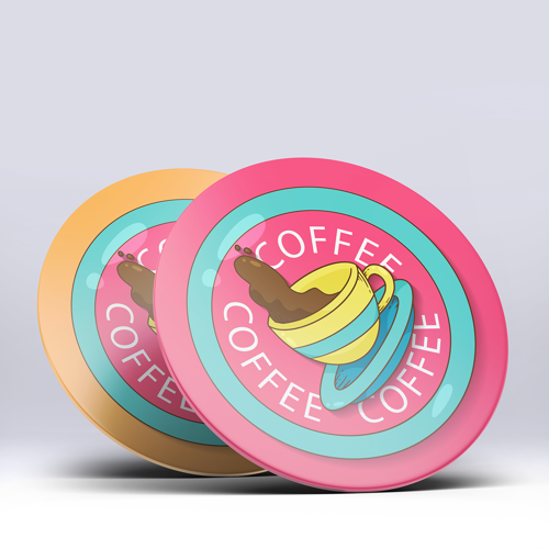 PVC Custom Cup Pad - 3.5" D 5
