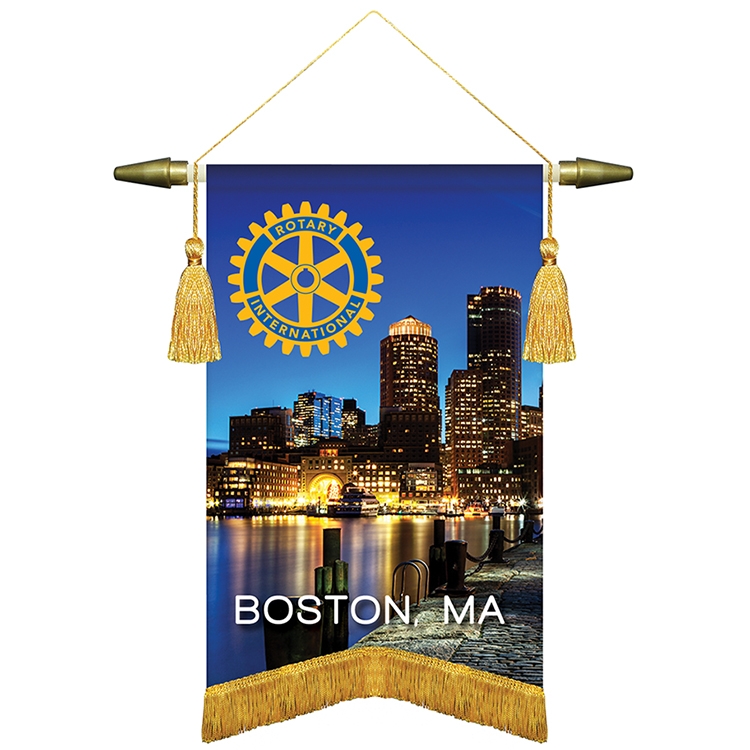 8" x 12" Podium Banner, Angle Cut / with Fringe 2
