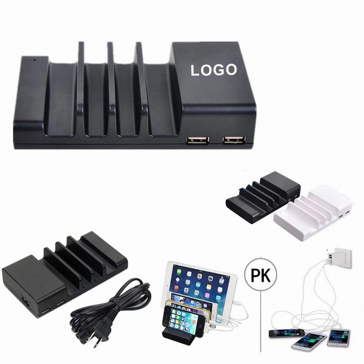 USB Hub 4 Ports Charging Station Phone Stand 2