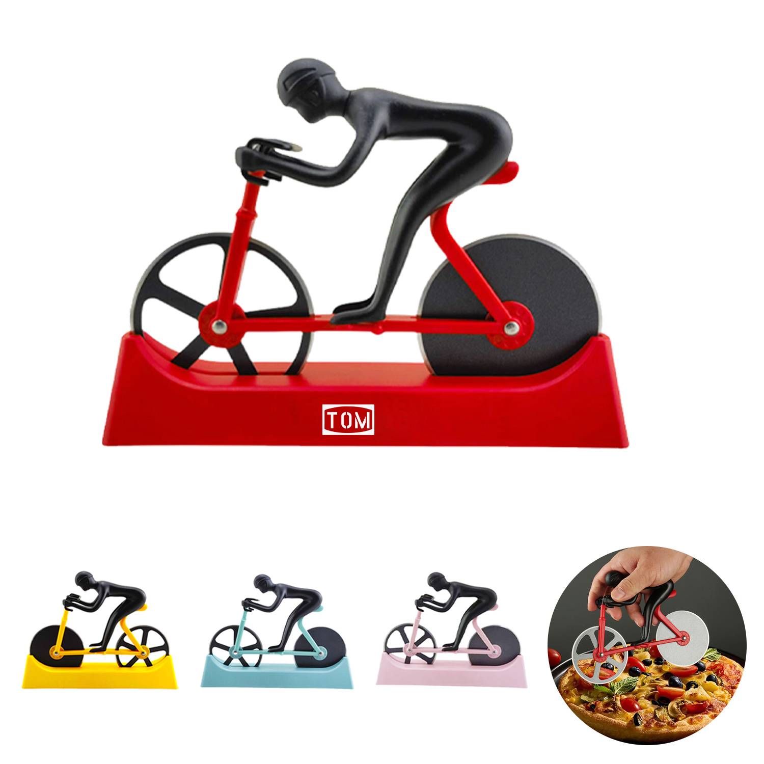 Creative Bicycle Stainless Steel Roller Pizza Cutter 1