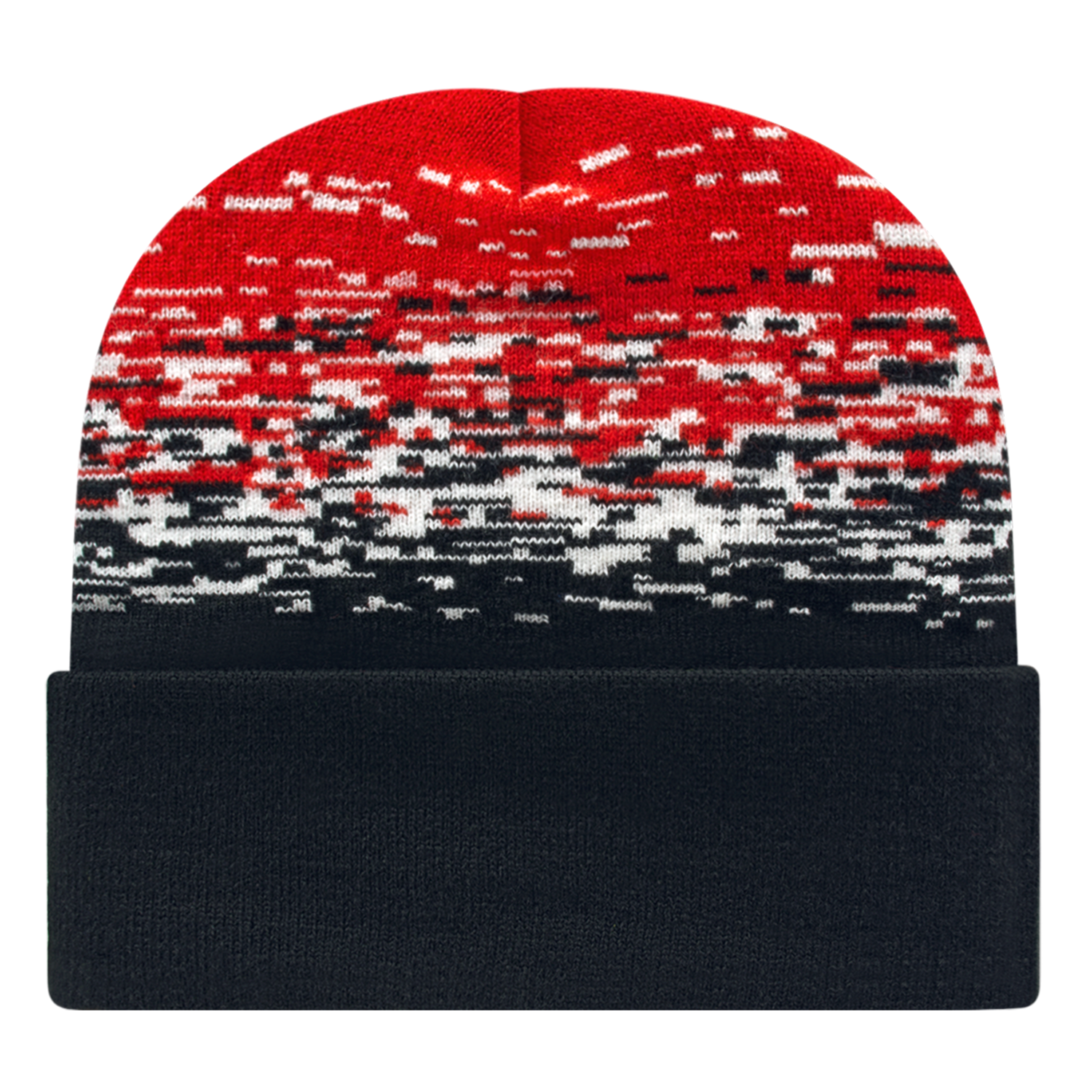 C A Static Pattern Knit Cap With Cuff 30