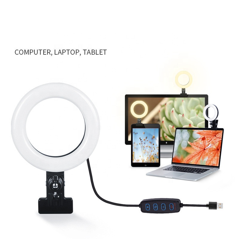 Dimmable Desktop Lamp LED Ring Light 3