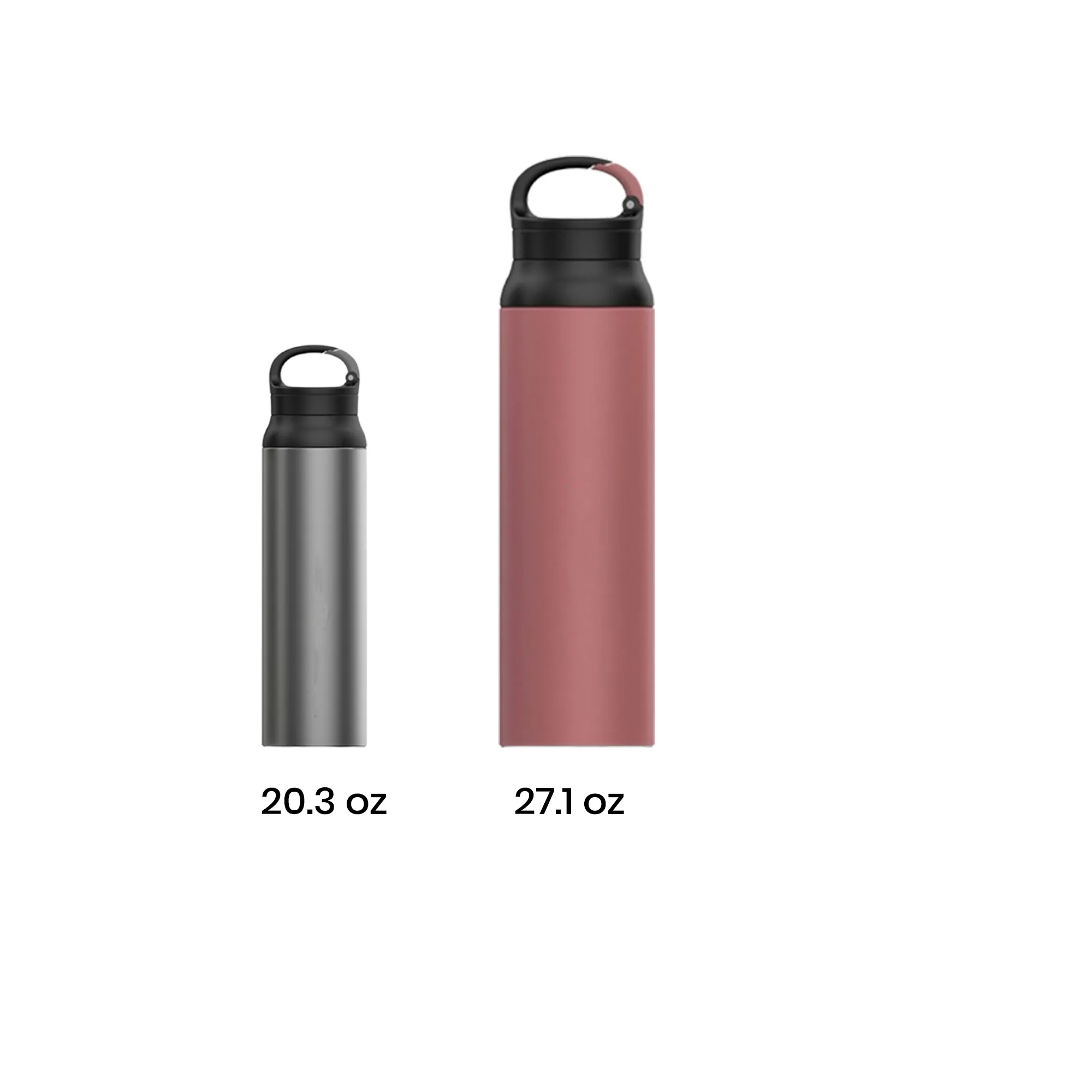 20oz Stainless Steel Outdoor Sports Water Bottle with Hook, custom water bottle with logo imprint 2