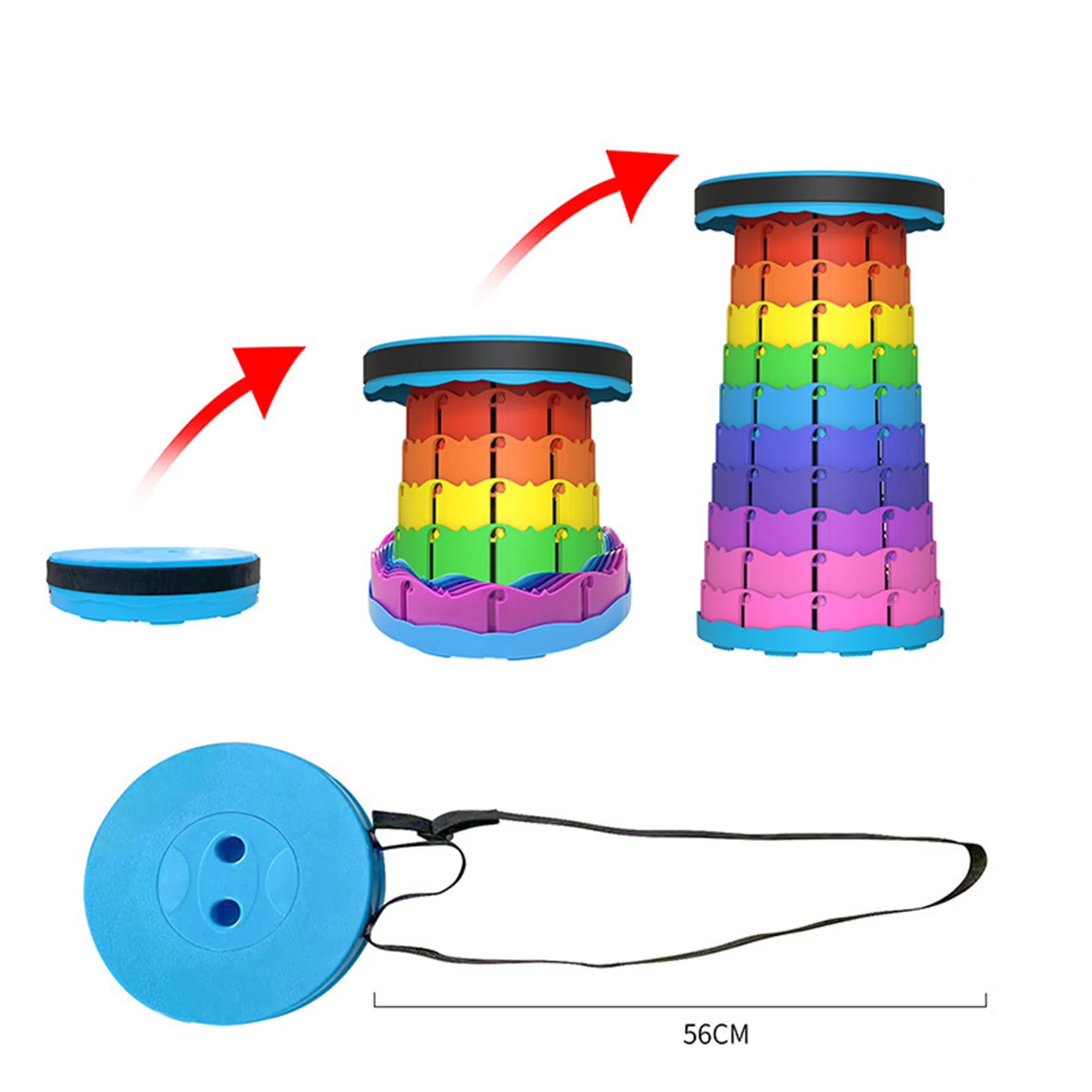 Outdoor Rainbow Color Folding Stool 1