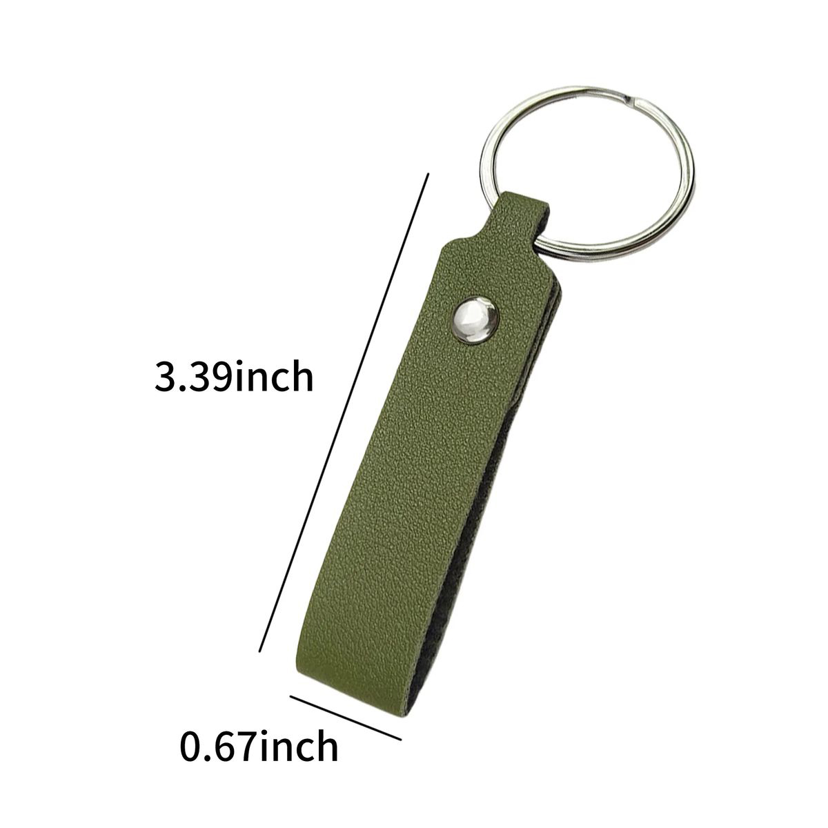 Striped Leather Keychain for Office and Travel 1