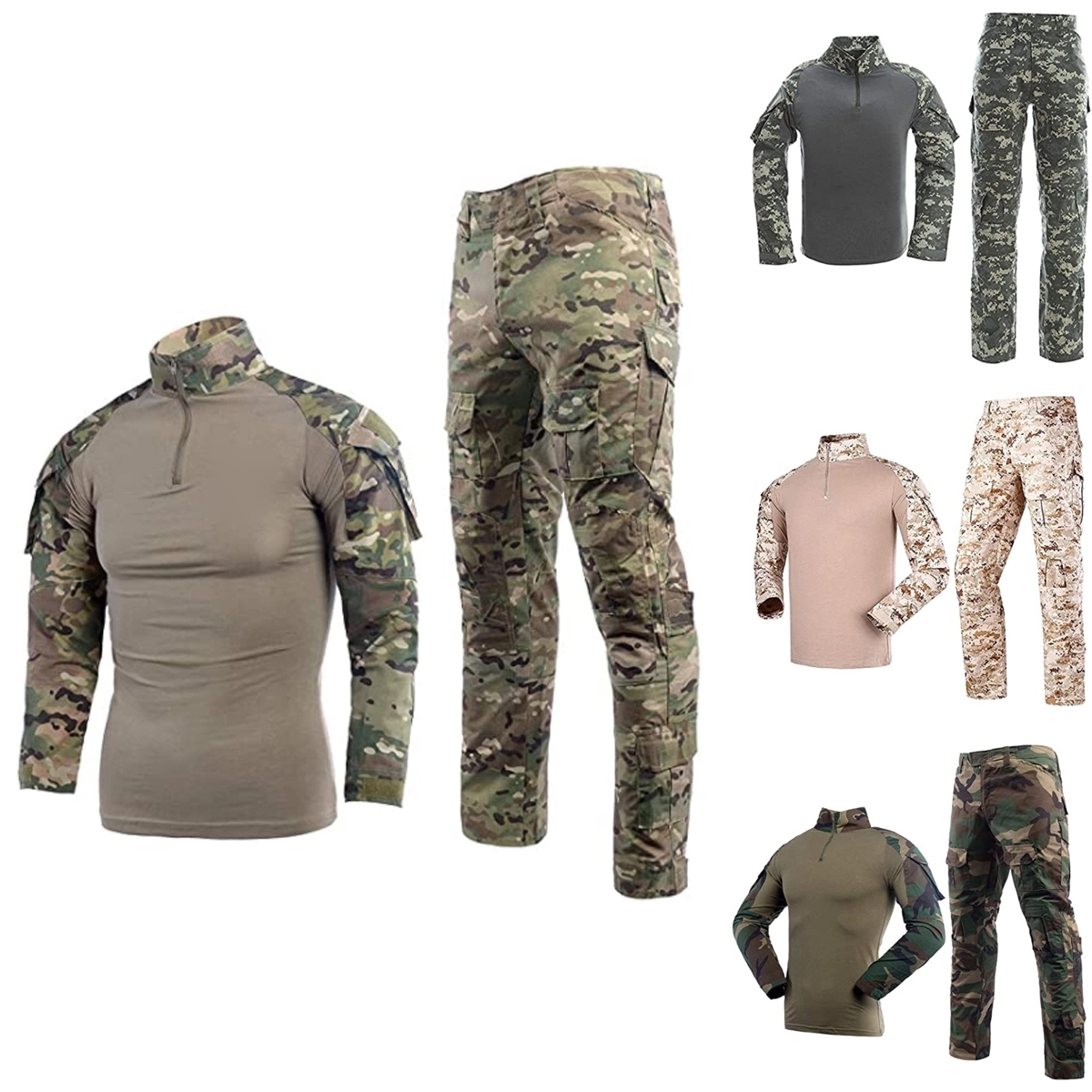 Tactical Combat Shirt And Pants Set Military Uniform 5
