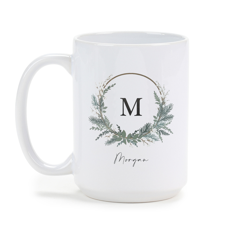Holiday Monogram Coffee Mug (15 Oz.) 4
