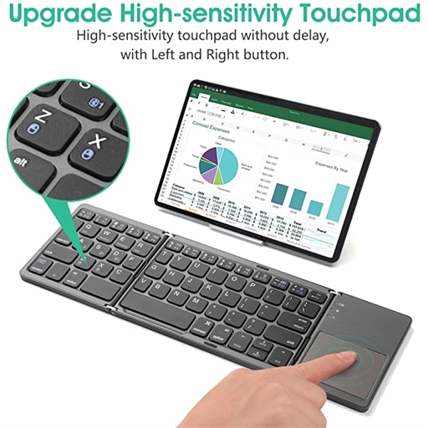 Foldable Bluetooth Keyboard with Touchpad 7