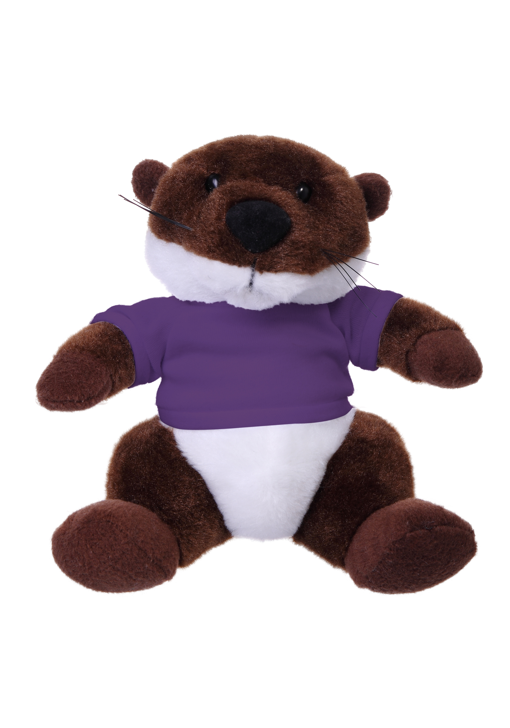 Soft Plush Stuffed Sitting Otter wearing a T-Shirt 11